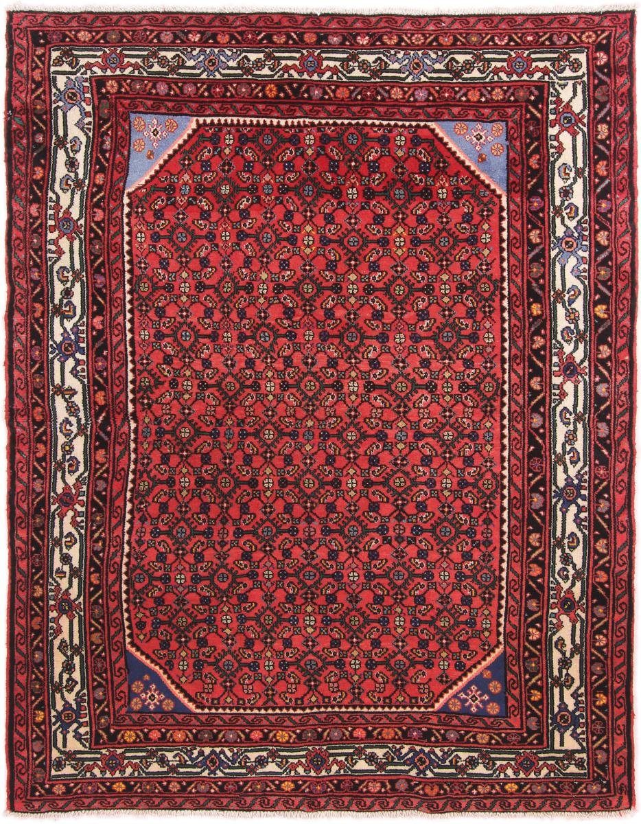Orientteppich Hamadan Hosseinabad 151x199 Handgeknüpfter Orientteppich, Nain Trading, rechteckig, Höhe: 12 mm