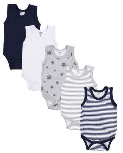 TupTam Body TupTam Baby Jungen Achselbody in Unifarben 5er Pack