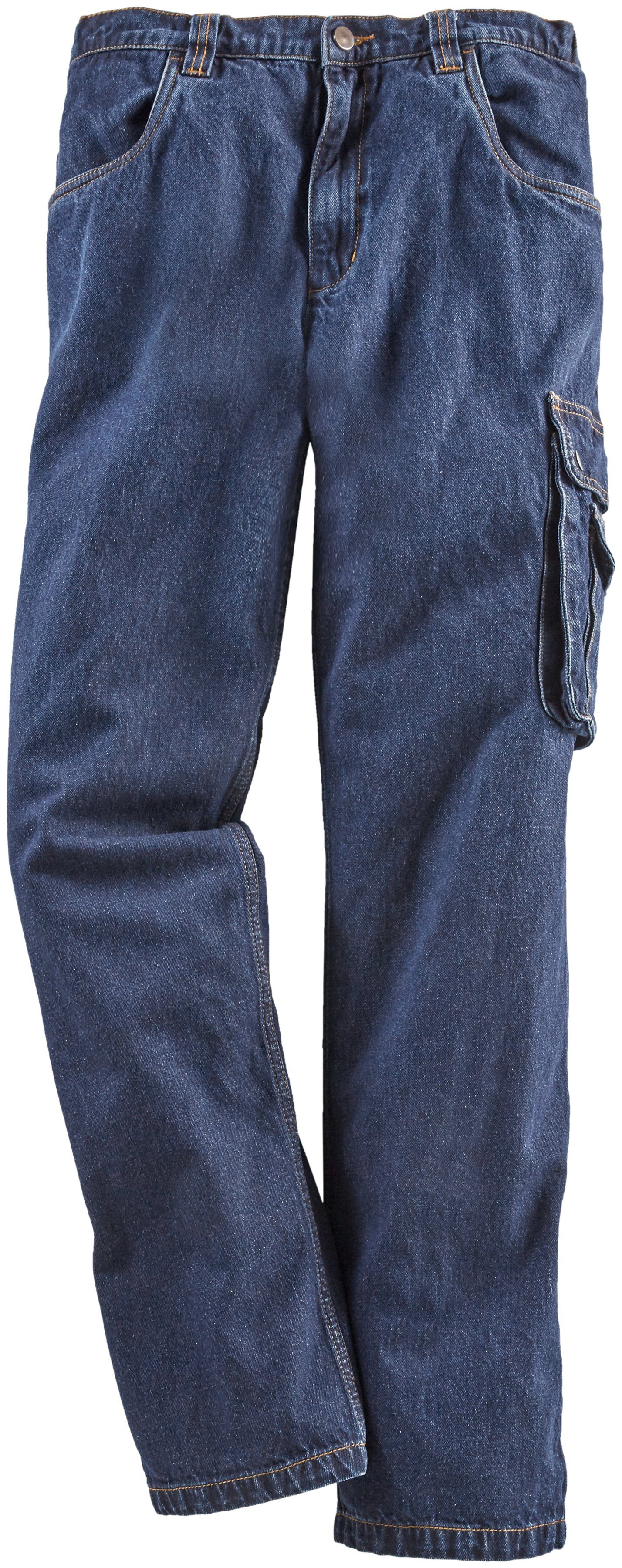robuster Jeansstoff, comfort Taschen fit) praktischen Northern Country Baumwolle, Arbeitshose Bund, mit Jeans (aus mit dehnbarem Worker 8 100%