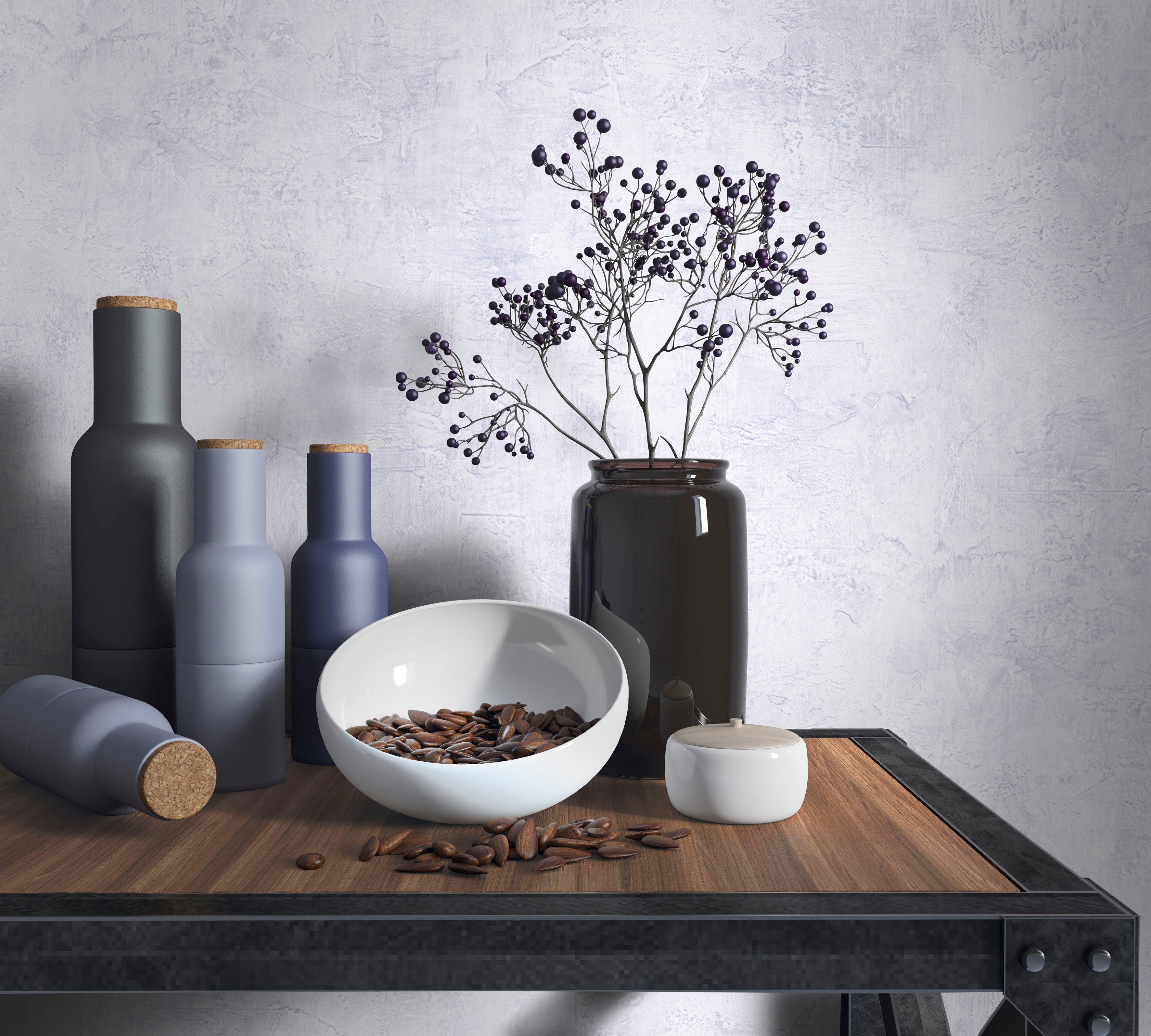 Küche Leather, für texturiert, moderne Schlafzimmer uni, Wohnzimmer Marburg Vliestapete Vliestapete lila