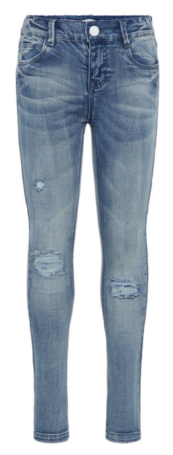 Name It Skinny-fit-Jeans Mädchen NKFPOLLY DNMTARA 1002 PANT in Unifarbe