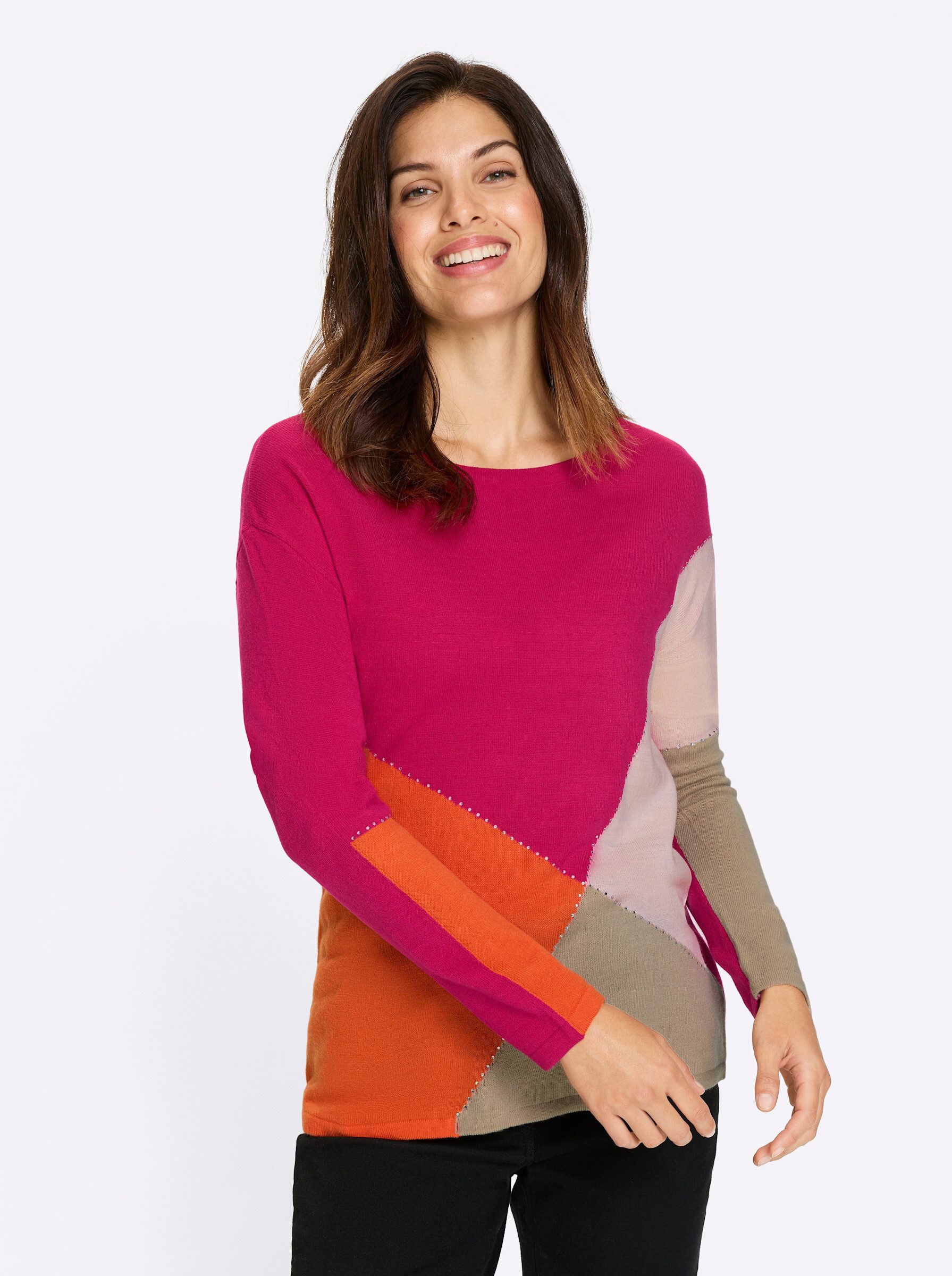 Sieh an! Strickpullover Langarm-Pullover günstig online kaufen