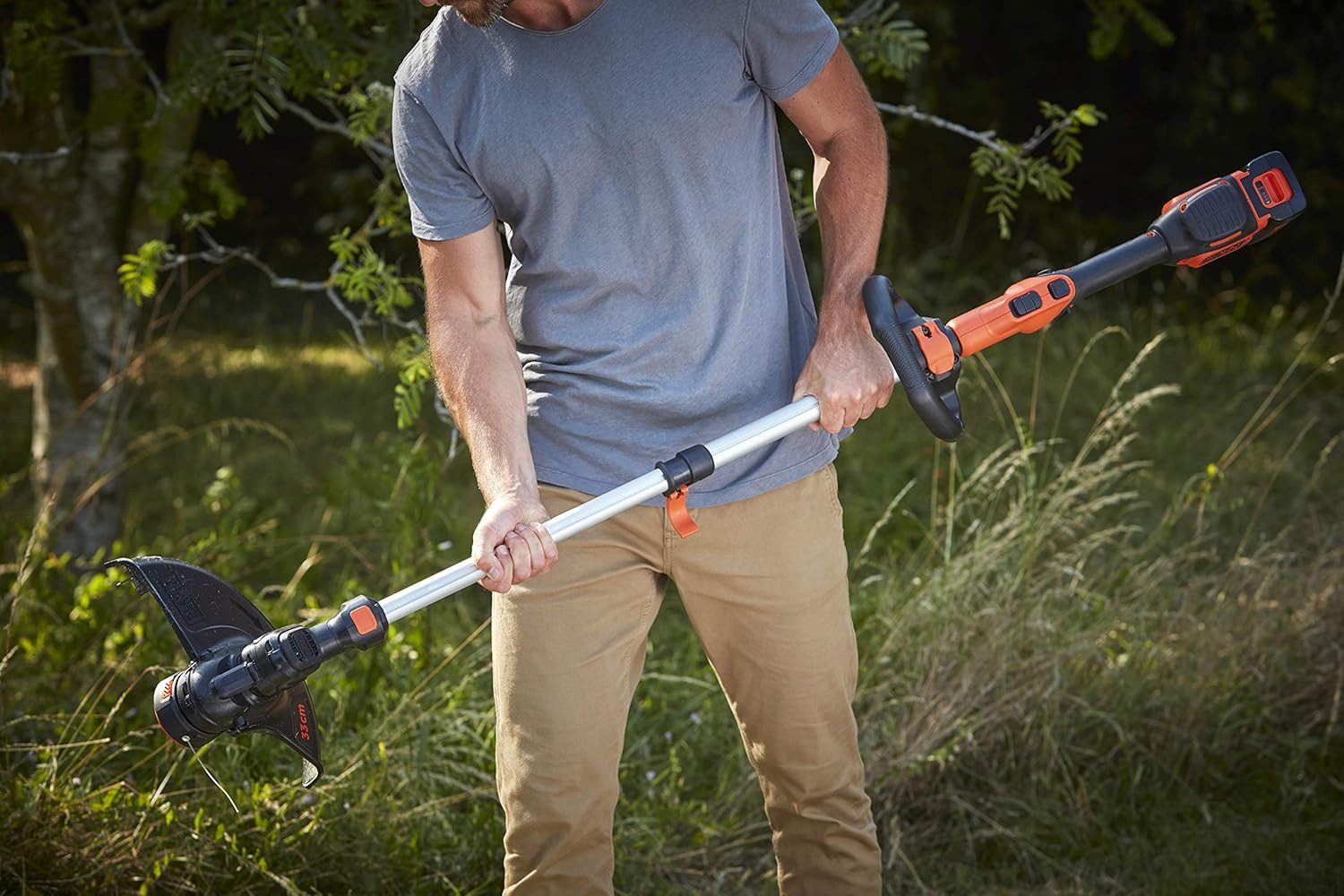 Black + Decker Akku-Rasentrimmer Akku-Rasentrimmer inkl. Akku und Schnell-Ladegerät, 36V 2,5Ah, (1 St)
