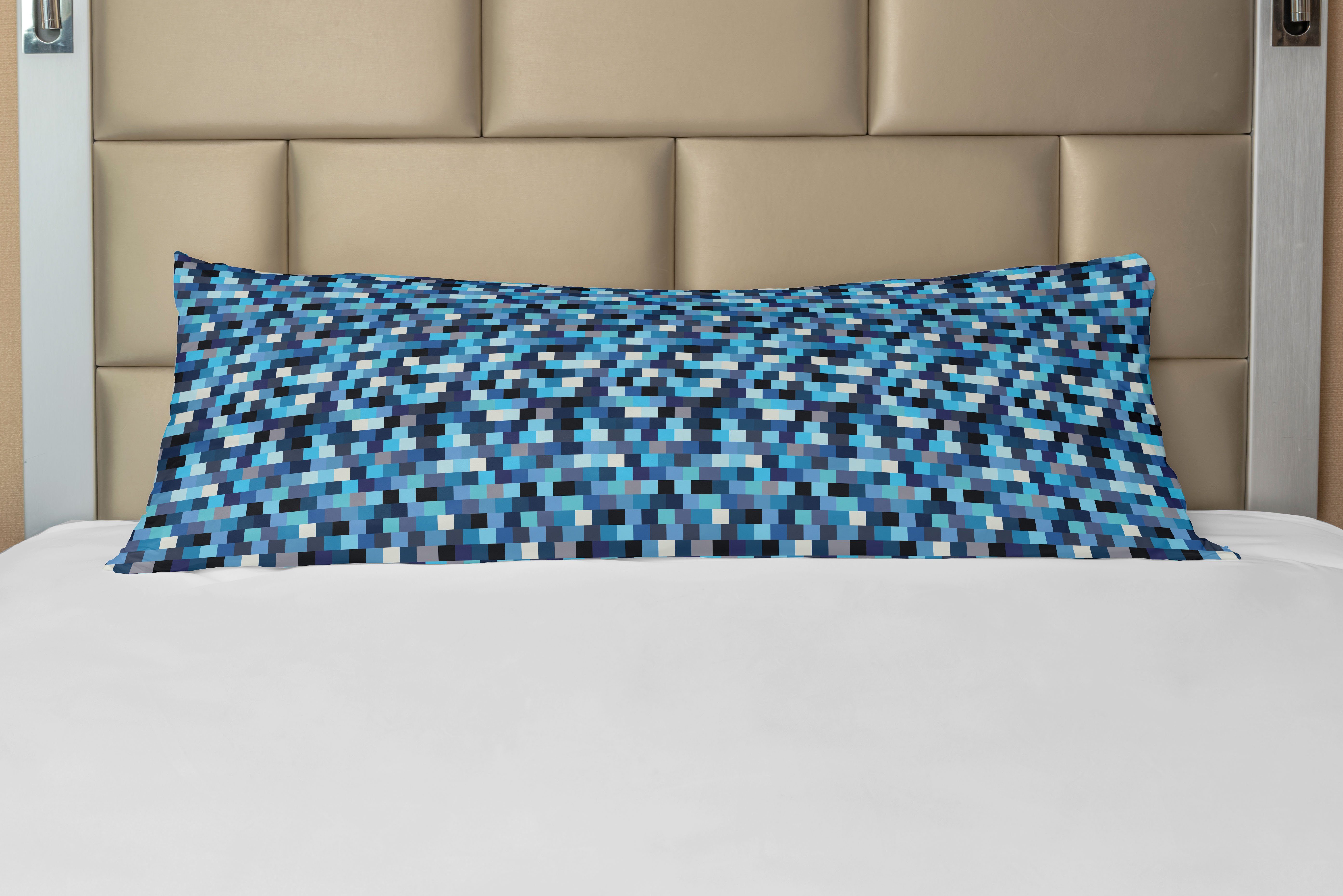 Deko-Akzent Geometric Streifen Langer Blau Design Abakuhaus, Kissenbezug, Seitenschläferkissenbezug
