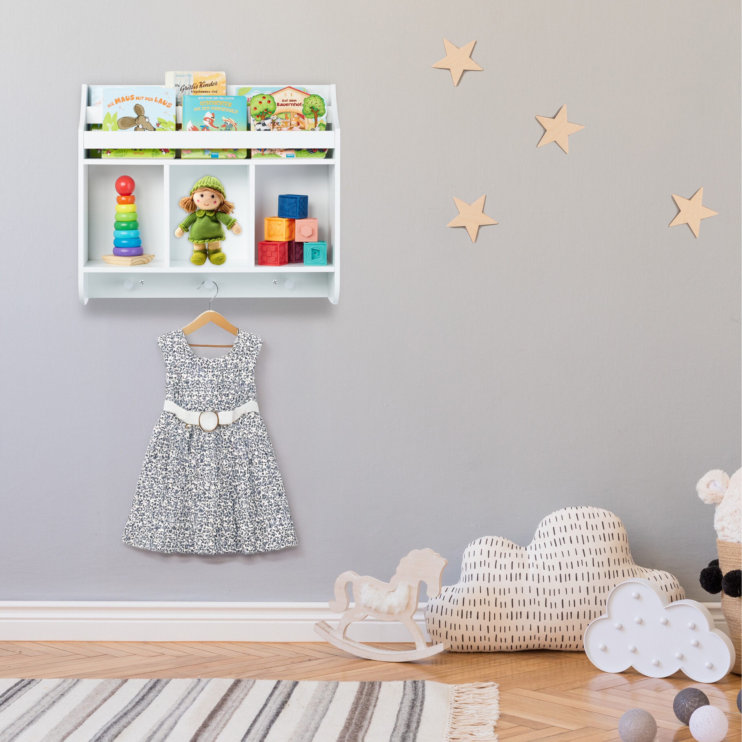 relaxdays Kinderregal mit 5 Fäch