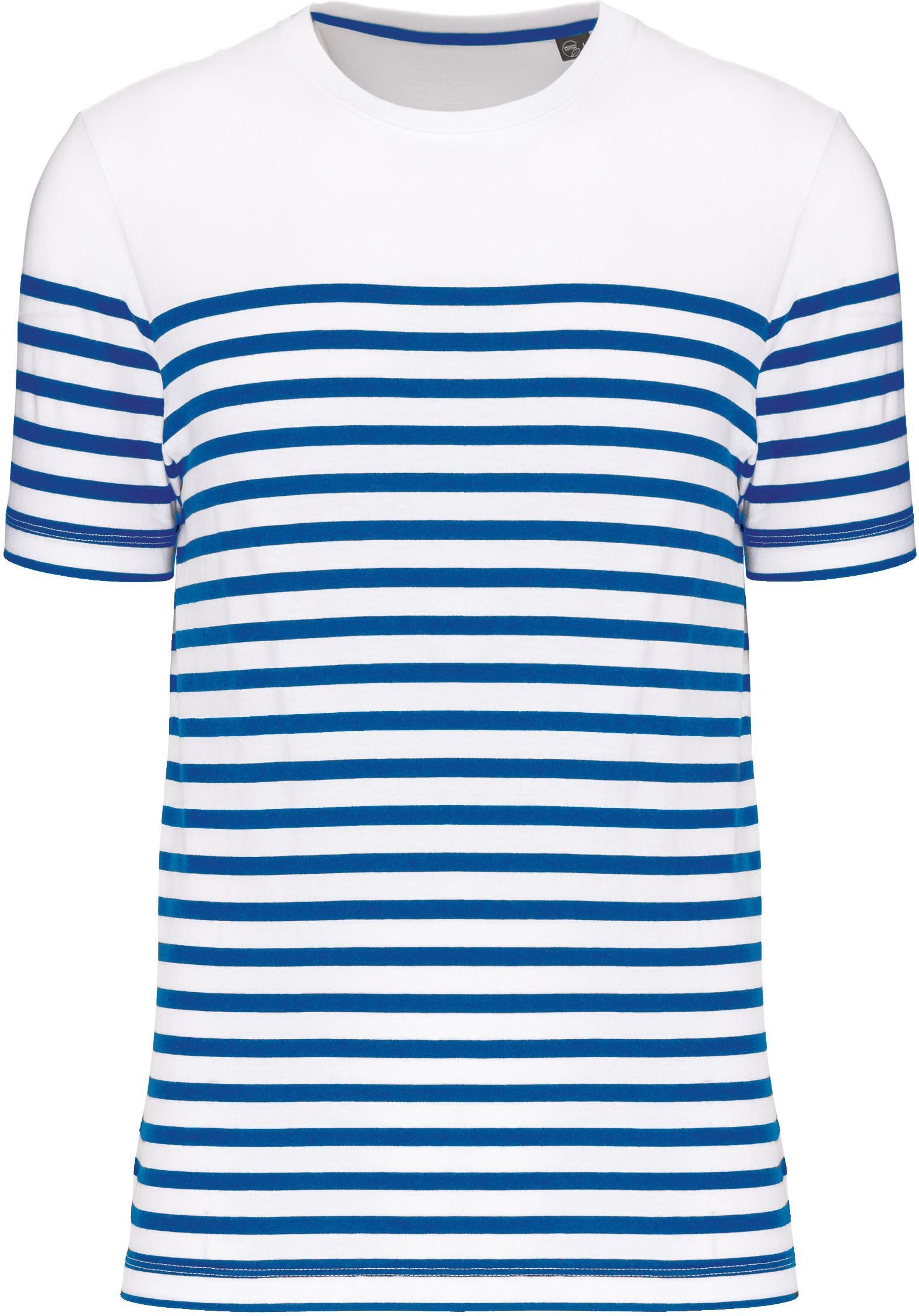 Kariban Rundhalsshirt T-Shirt im Marine-Stil mit Rundhalsausschnitt Bio Herren