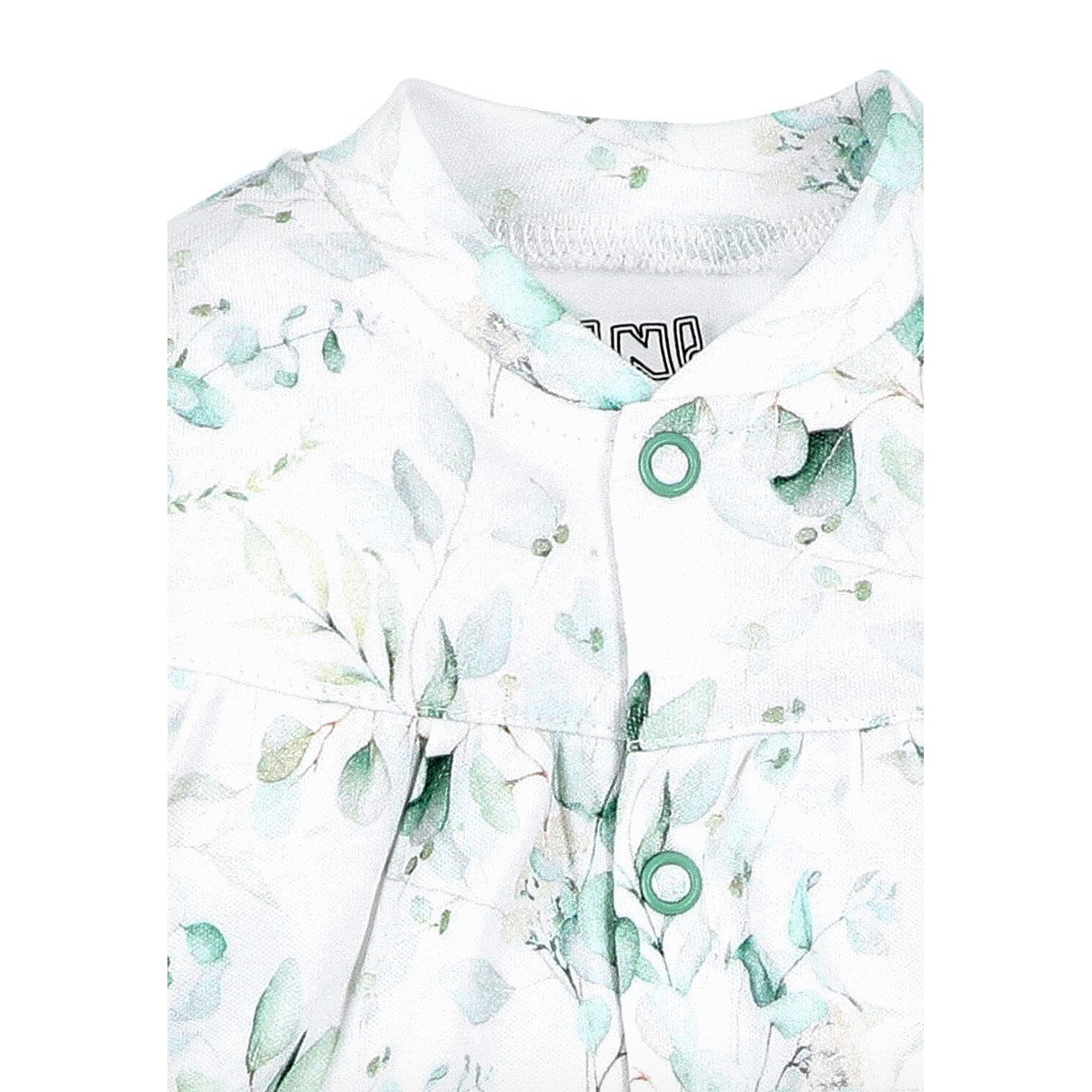 NINI Strampler Eukalyptus Unisex Kinder Einteiler, Overall, Babyanzug, Babyoverall, Babyanzug