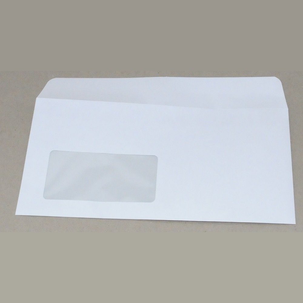 MAILMEDIA Briefumschlag 500 Briefumschläge DIN lang Haftverschluss mit Fenster weiß, Mit Fenster; Haftklebend