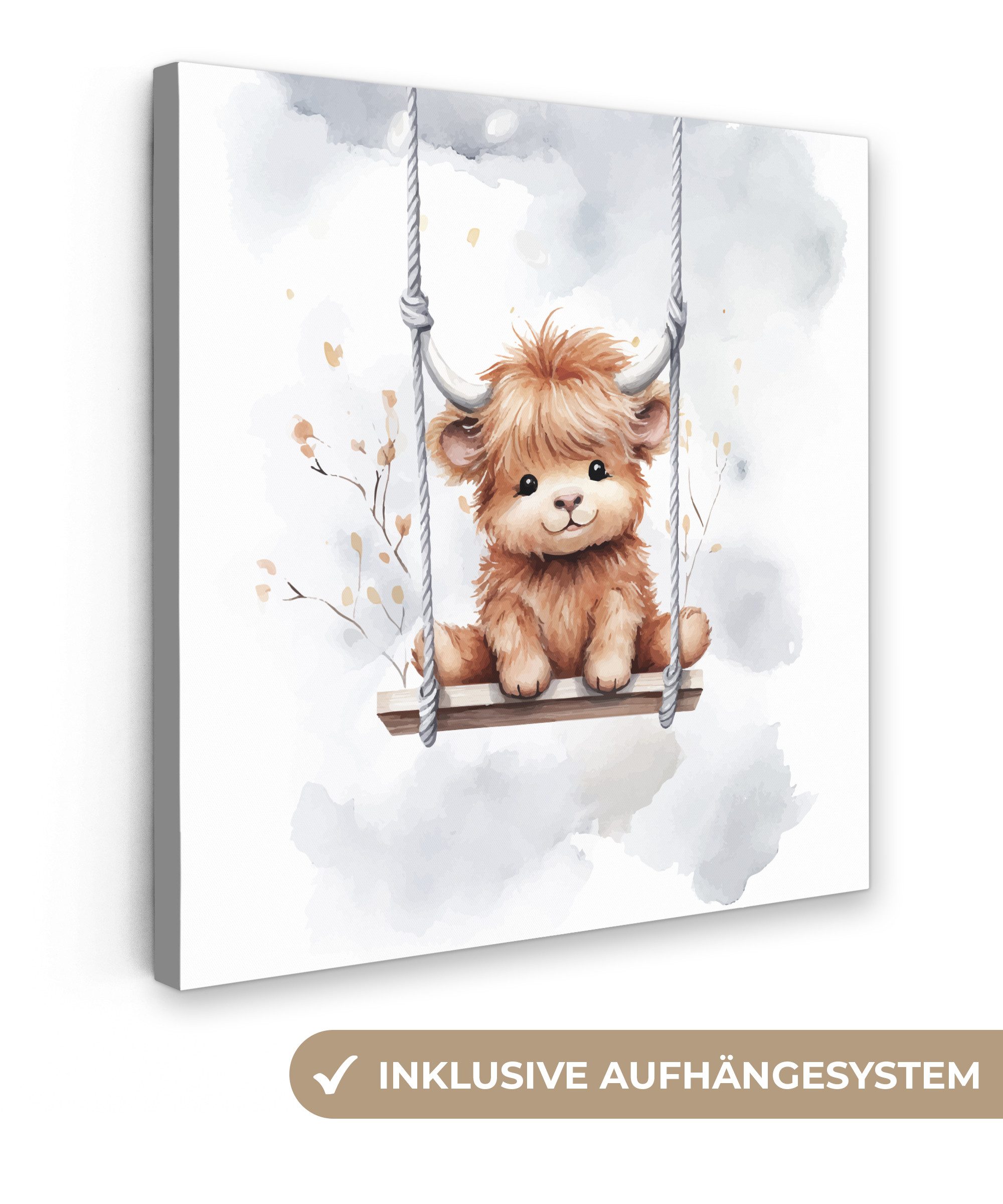 OneMillionCanvasses® Leinwandbild Schottischer Hochländer - Tier günstig online kaufen