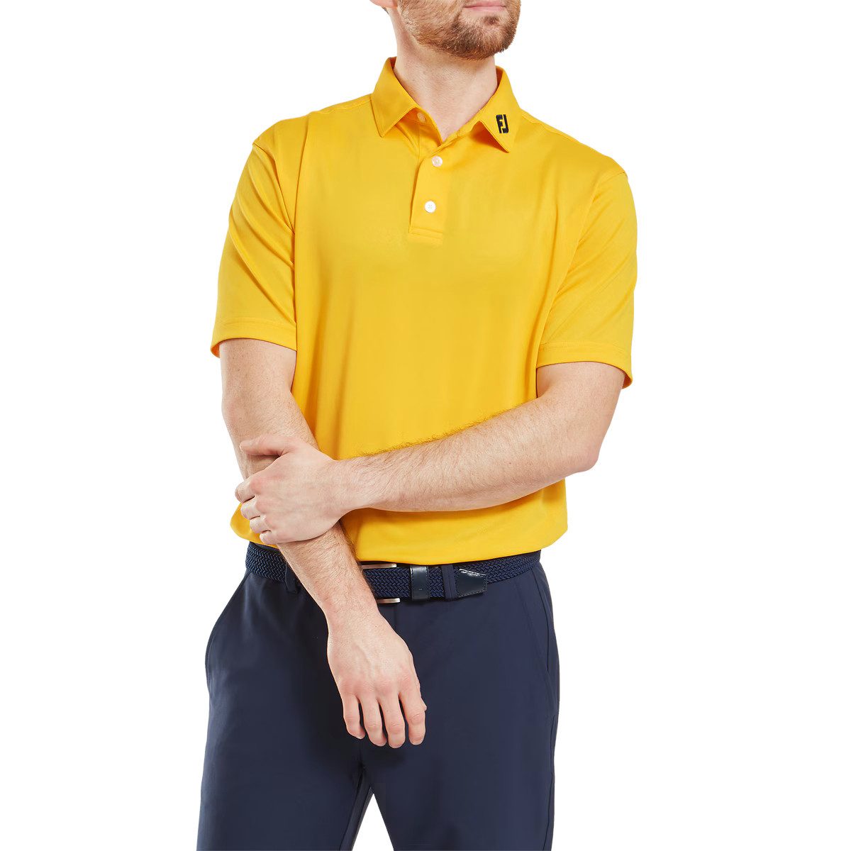 FOOTJOY Poloshirt FootJoy Golf Polo Stretch Pique Solid Taxi Herren S