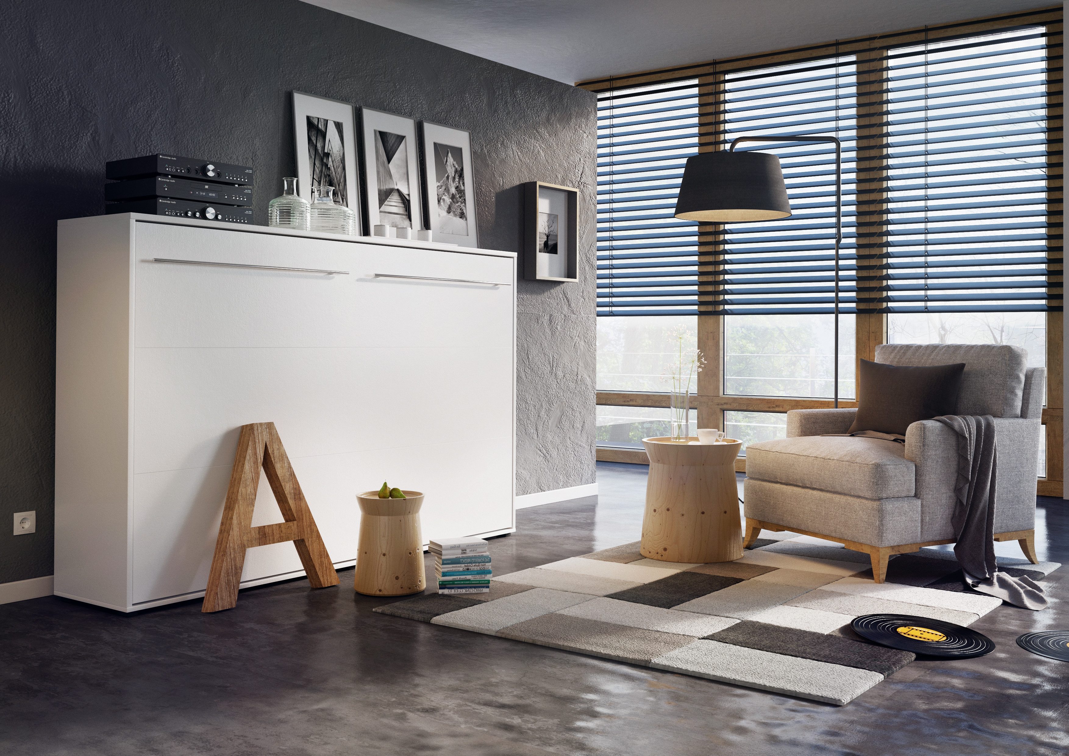 Compleo Schrankbett Horizontal Wandklappbett Lenart CONCEPT PRO, Schrankbett – Bild 4 von 5