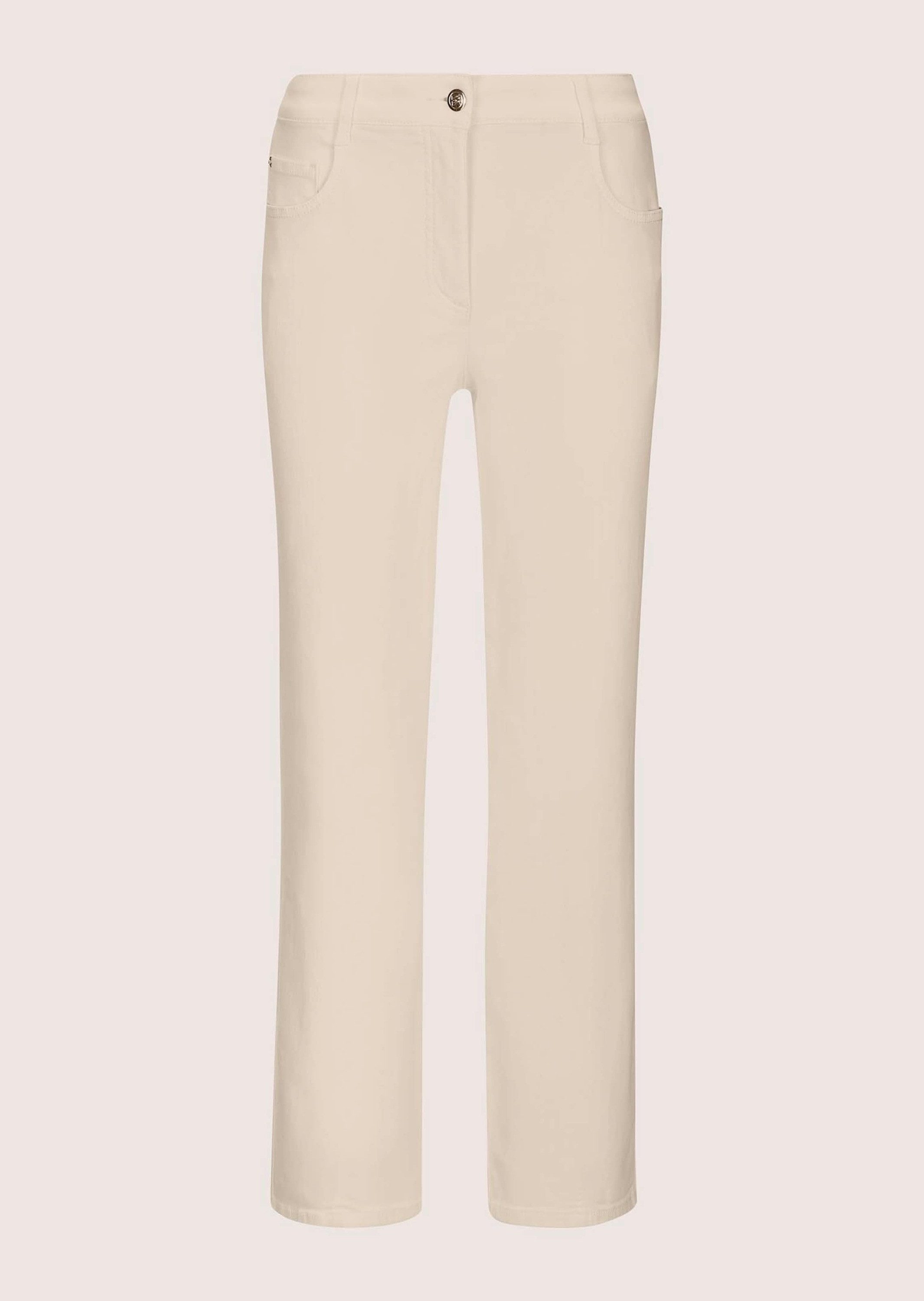 Gerade Jeans Kurzgröße: Baumwollhose mit Saumabnähern