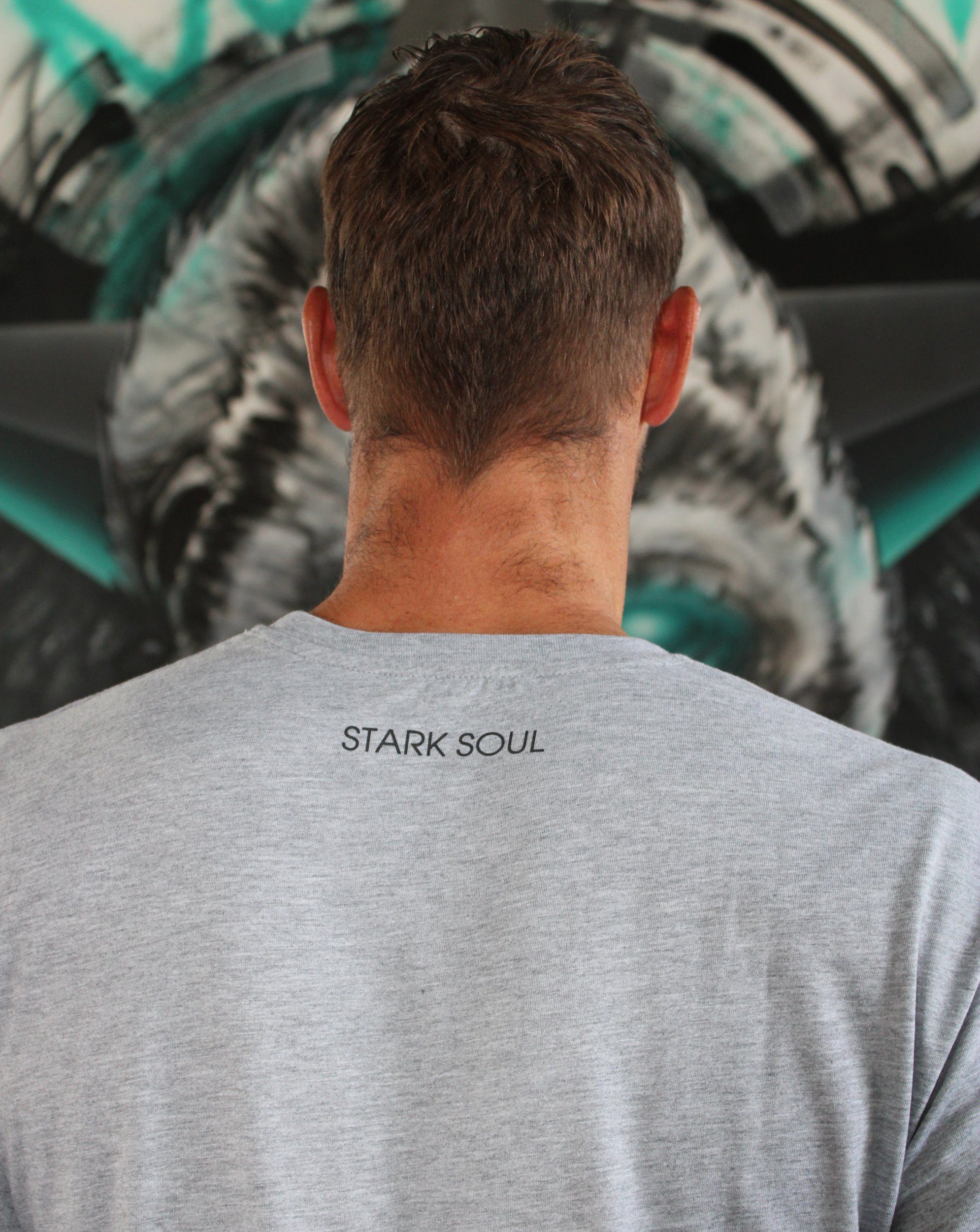 Soul® Melange Stark Logo mit T-Shirt Grau T-Shirt Casual Cotton