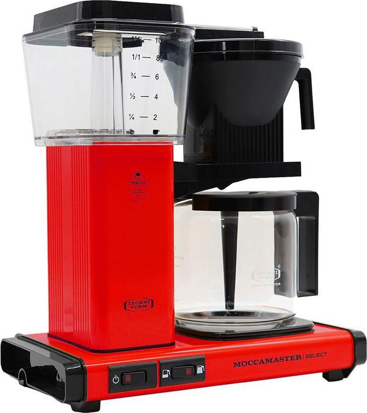 red, Filterkaffeemaschine 1x4 Select Papierfilter Moccamaster Kaffeekanne, 1,25l KBG