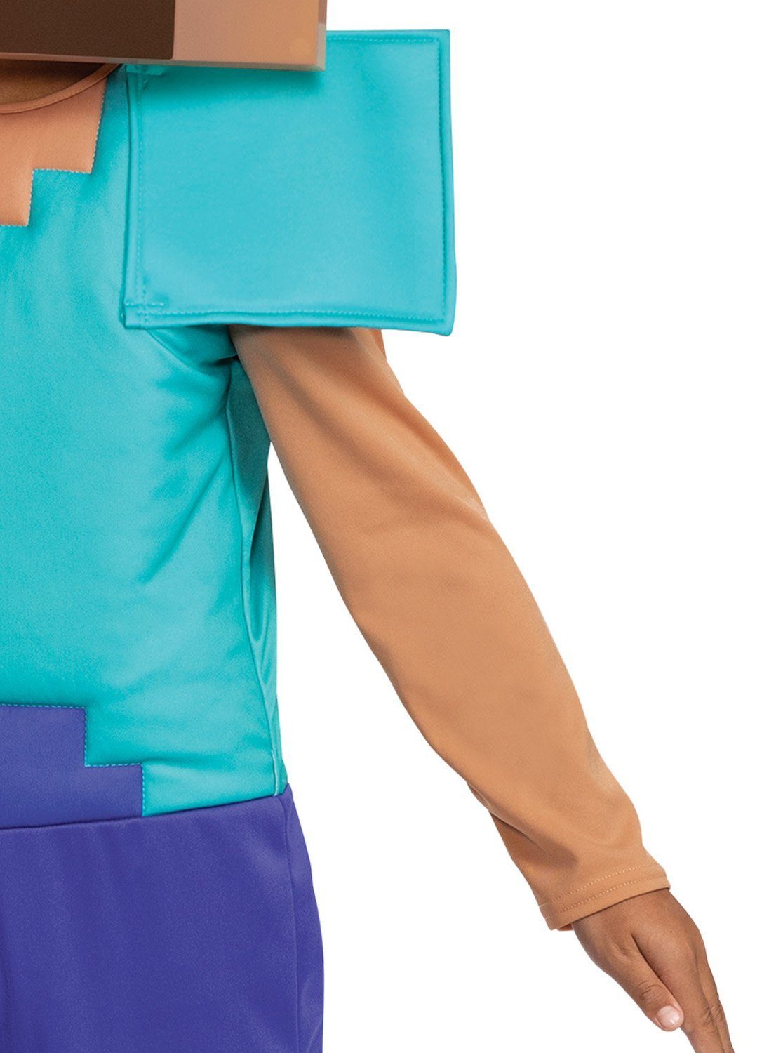 Metamorph Kostüm Minecraft - Steve Kostüm für Kinder, Das Kostüm für mehr Pixel im Real Life!