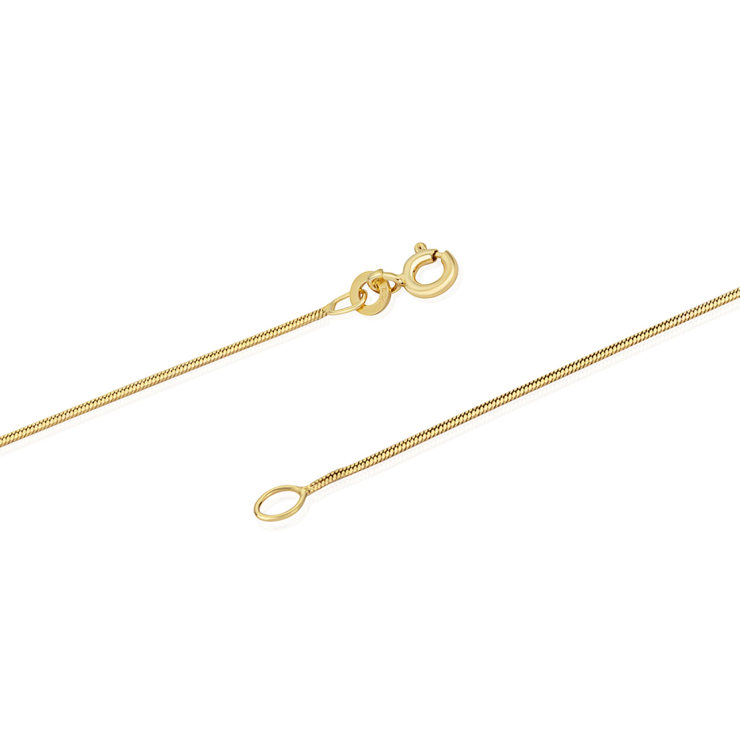 Halskette Gelbgold NKlaus Schlangenkette Diamantiert Diamant, 333 42cm Goldkette