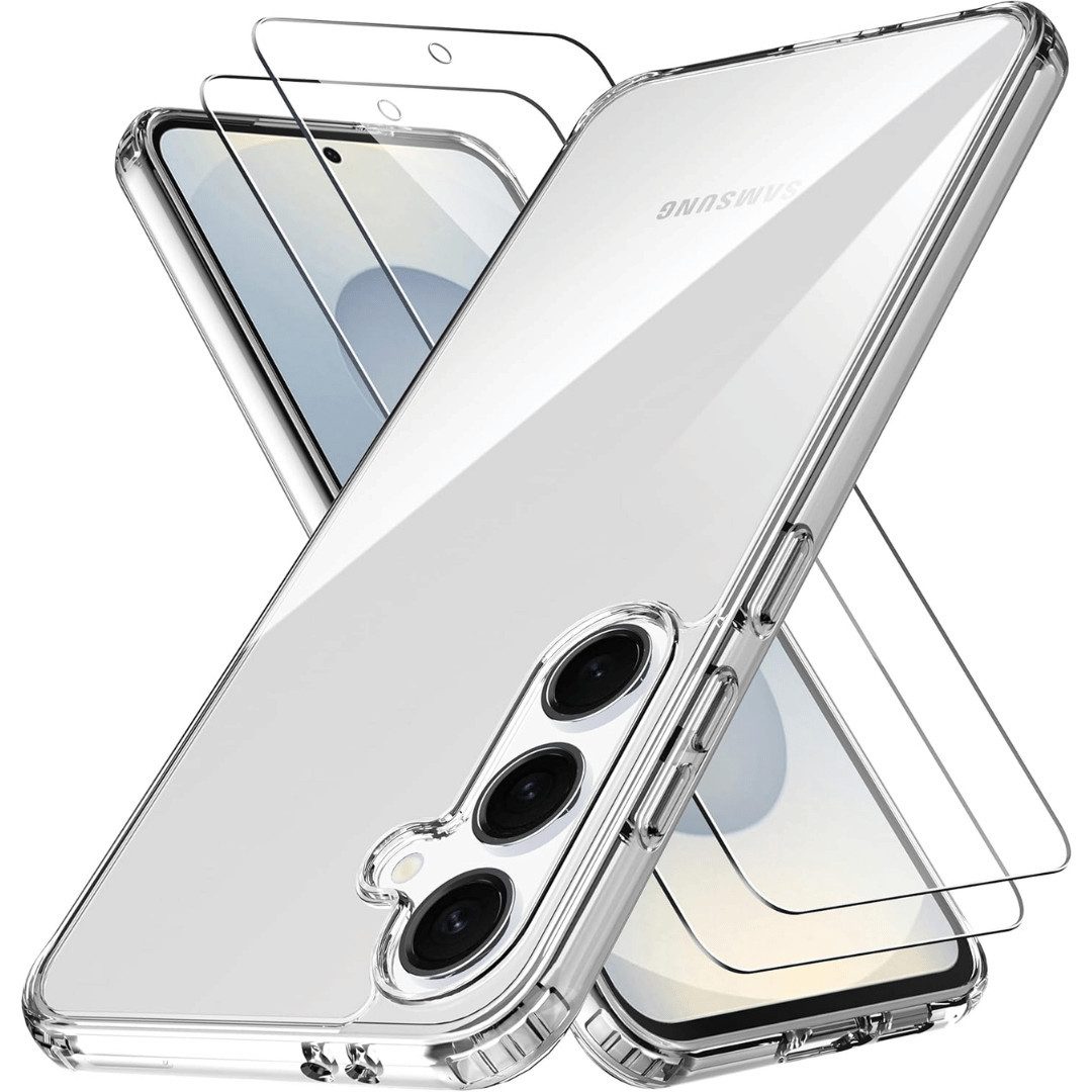 Smartphone-Hülle + 2X Schutzglas für Samsung Galaxy S25 Plus 5G Panzerfolie Display 9H
