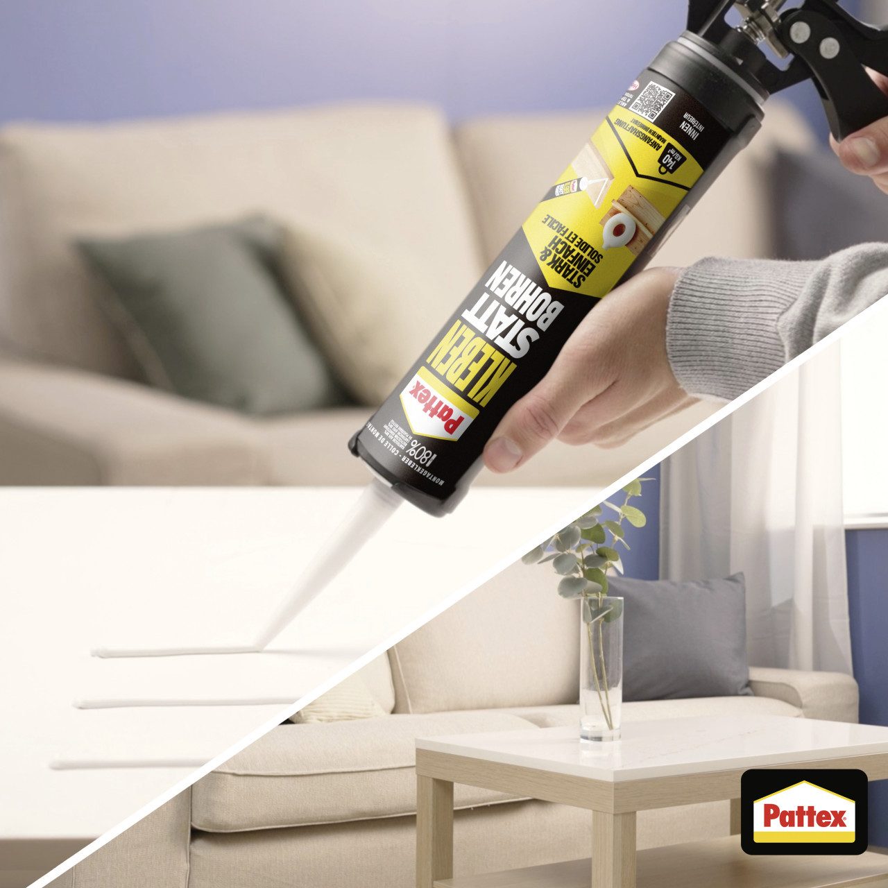 Pattex Montagekleber Pattex Kleben statt Bohren Montagekleber 400 g