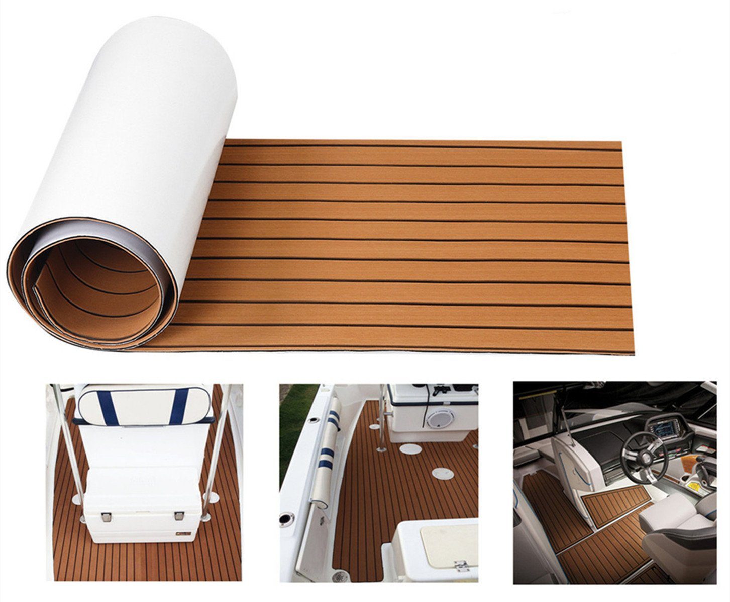 Deck Teppich Garage Selbstklebend Antirutschmatte Grau EVA Matte 240x60/90cm