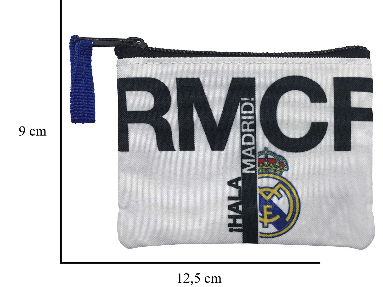Real Madrid Geldbörse 12,5 × 9 × 1 cm mit Reißverschluss für Karten Ausweis und Kleingeld (1-tlg), ideal für sicheres Verstauen