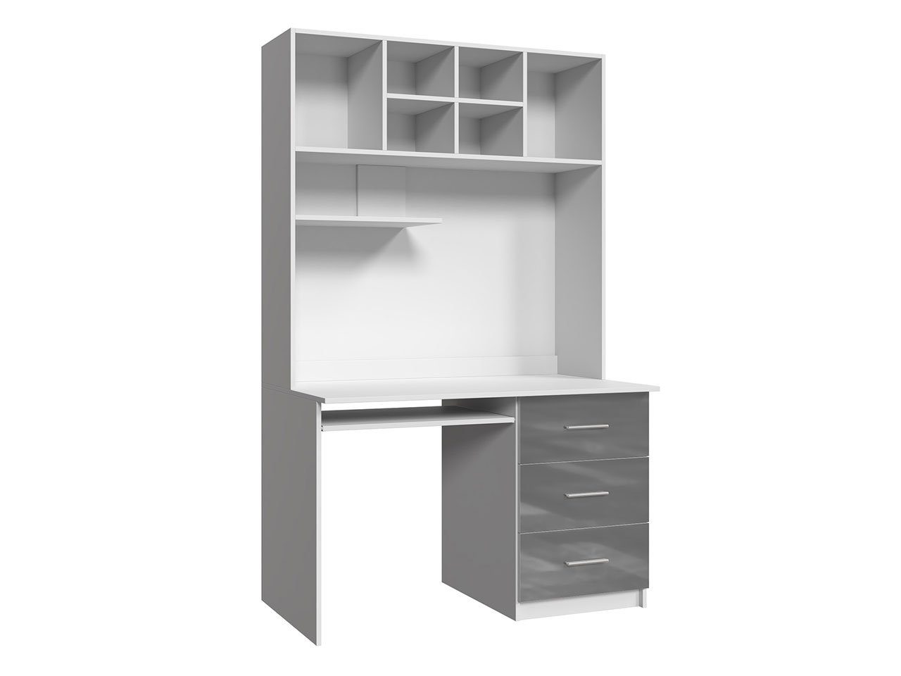 MIRJAN24 Schreibtisch Raj 03 (mit 3 Schubladen und Regale), Tastaturablage günstig online kaufen