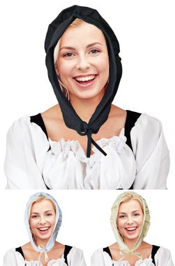 Das Kostümland Kostüm Mittelalter Magd Haube Marktfrau Schwarz