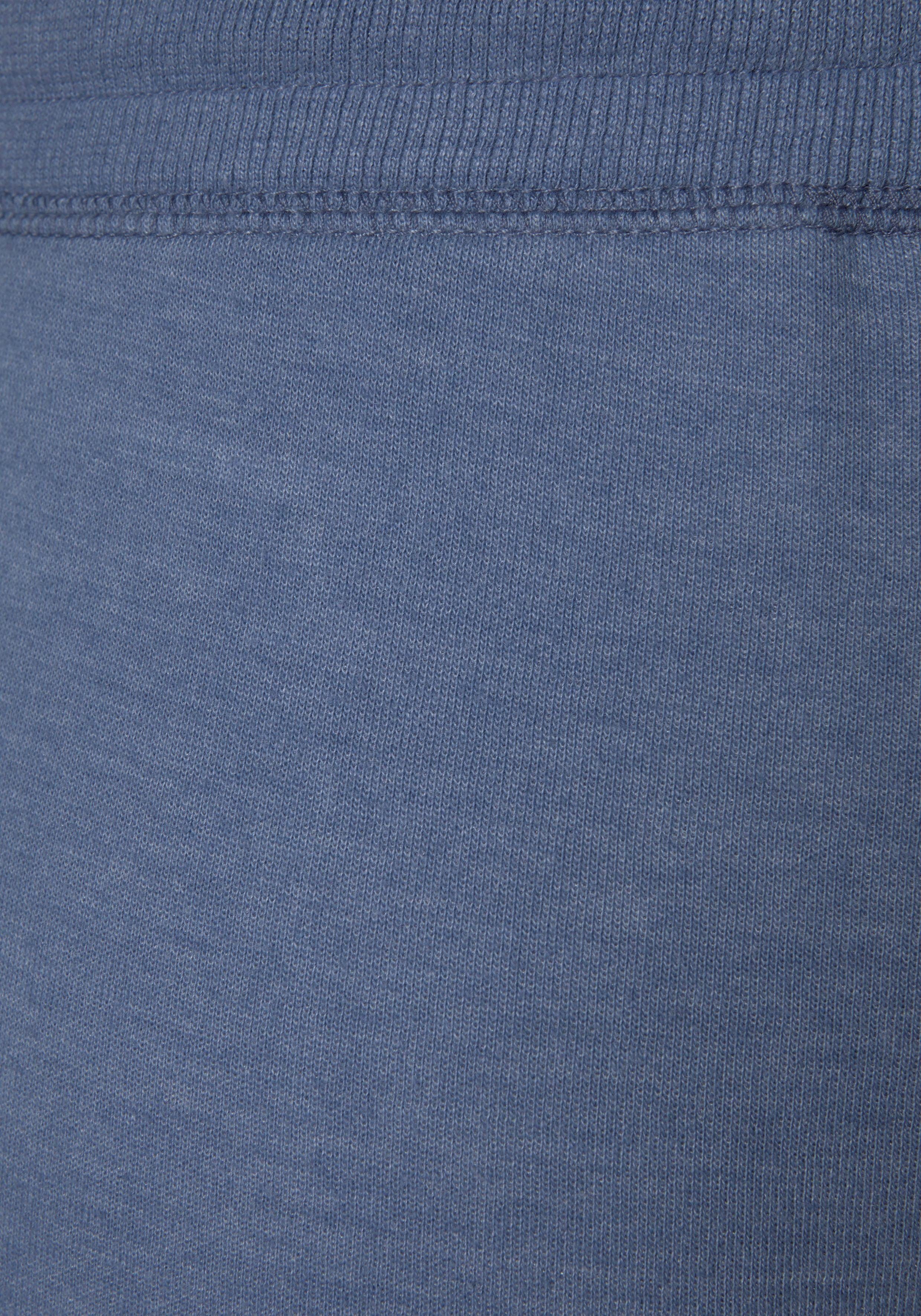 jeans-meliert Loungeanzug mit Loungewear Loungehose aufgesetzten -Sweathose Taschen, Bench.