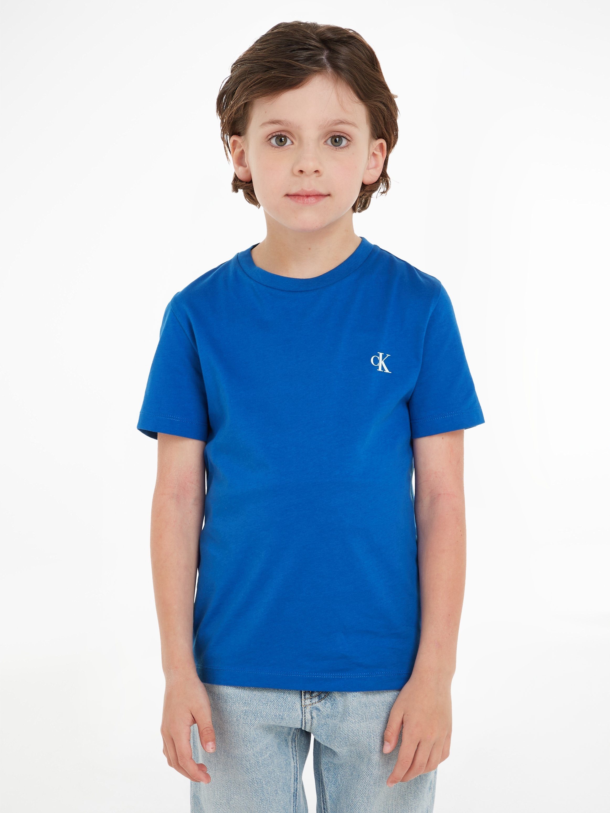 Calvin blau-grau Klein TOP 2-PACK Logodruck Jeans MONOGRAM mit T-Shirt