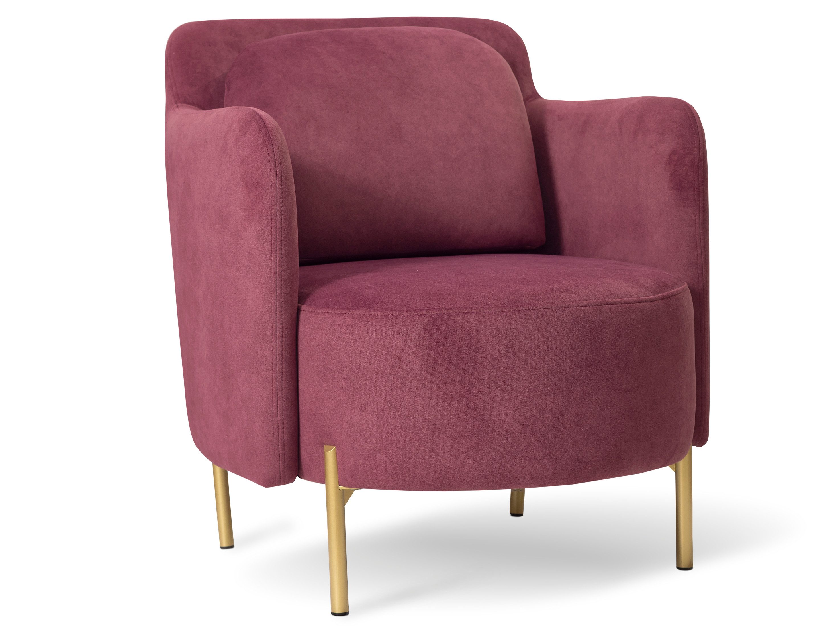 Compleo Loungesessel Kaffee Stuhl mit Metallbeinen NELA, Glamour Design, komfortables Sitzen