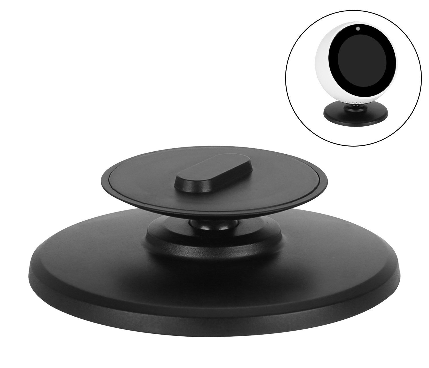 360 ° Drehständer Tischhalterung Aluminium Magnetfuß für Echo Spot Lautsprecher 
