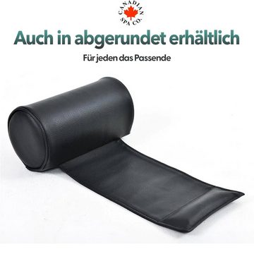 Canadian Spa GmbH Whirlpoolsitz Kopfstütze - schwarz (Rechteckig), Beschwert, Universal für jeden Whirlpool, 28 cm lang, 12,7 cm breit.