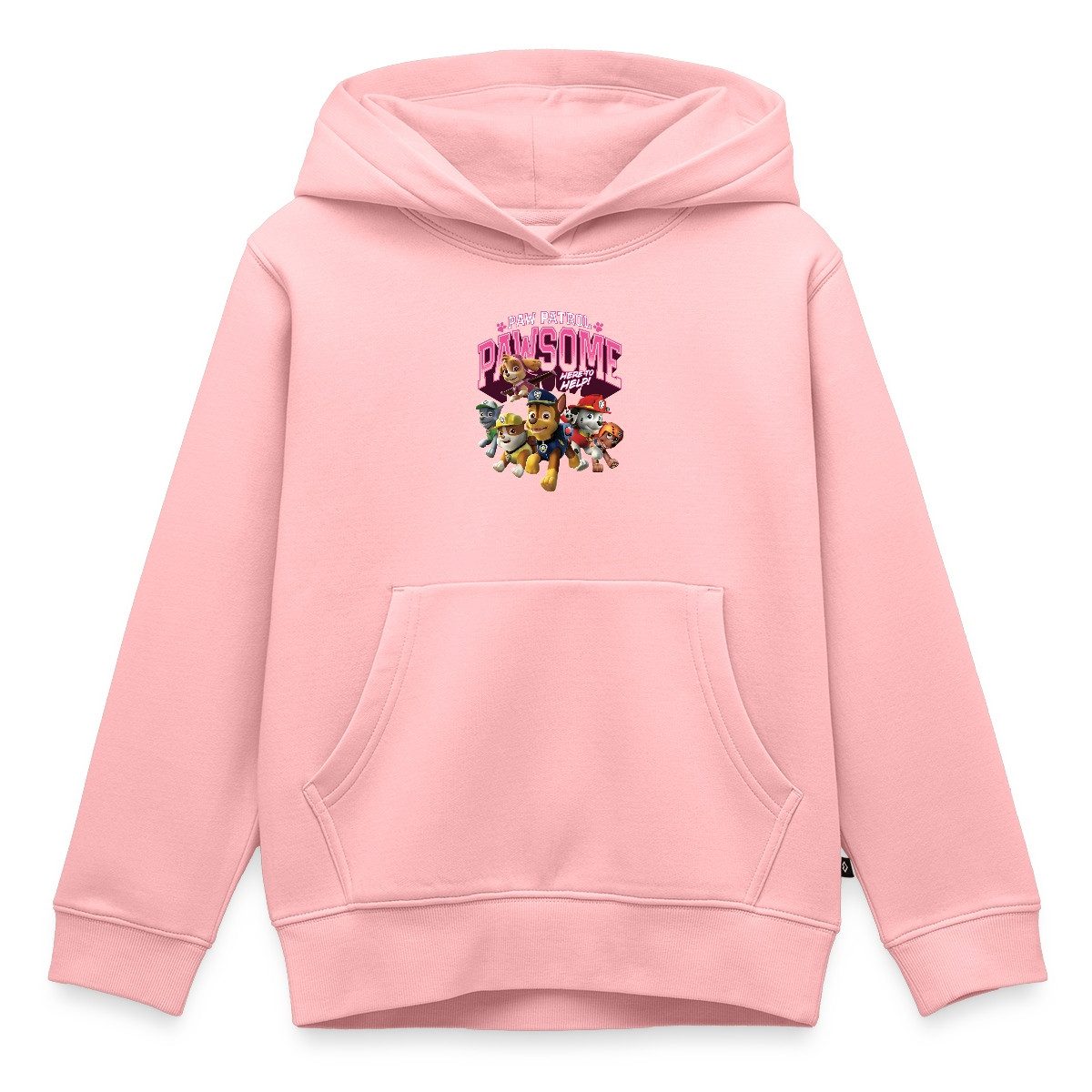 Hoodie Paw Patrol Pawsome Here To Help Spruch Rosa Kinder Premium Hoodie