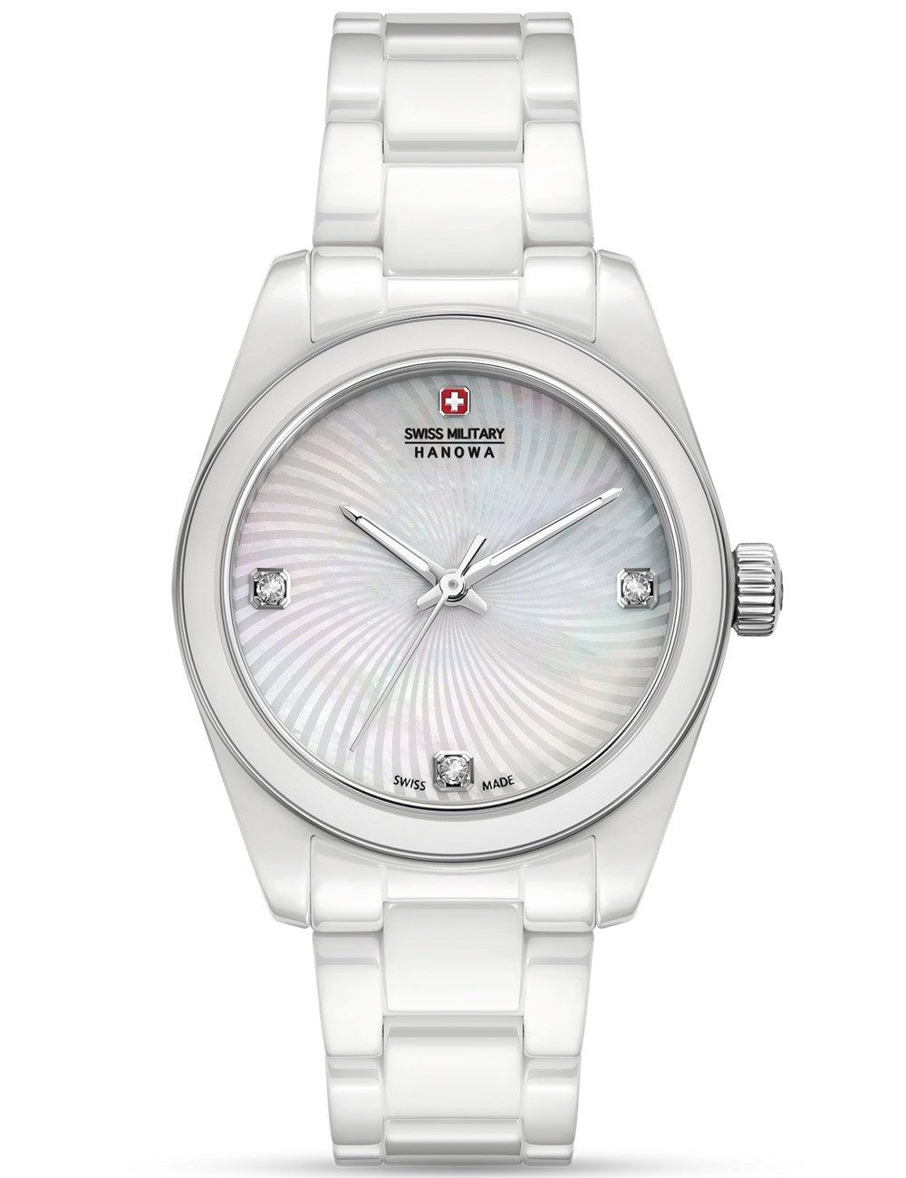 Swiss Military Hanowa Quarzuhr Swiss Military Hanowa SMWLG0005101 Damenuhr Swiss Recruit Lady Ceramic Swiss Military Hanowa SMWLG0005101 Damenuhr Swiss Recruit Lady Ceramic 32mm 5ATM