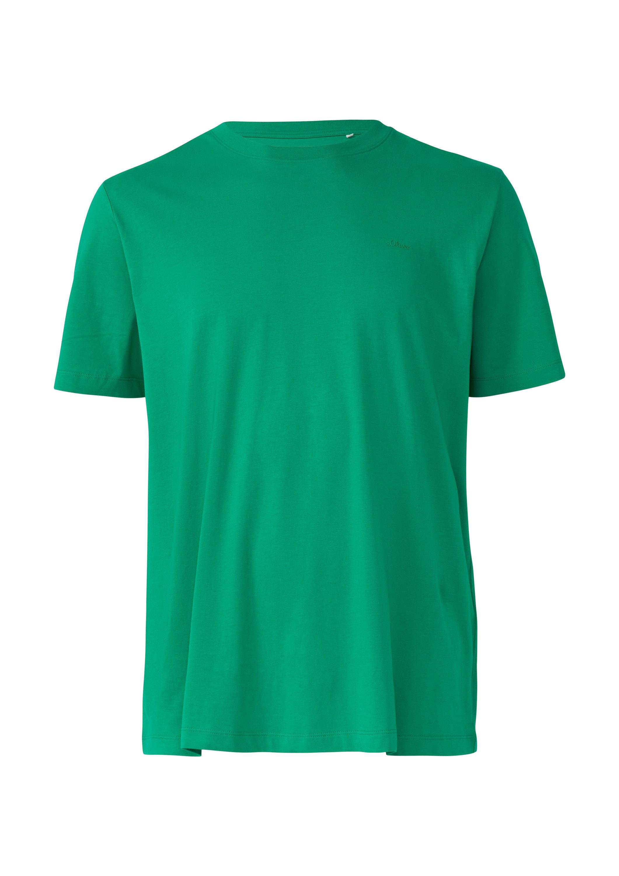 s.Oliver Kurzarmshirt T-Shirt Baumwoll-T-Shirt mit Logo-Print günstig online kaufen