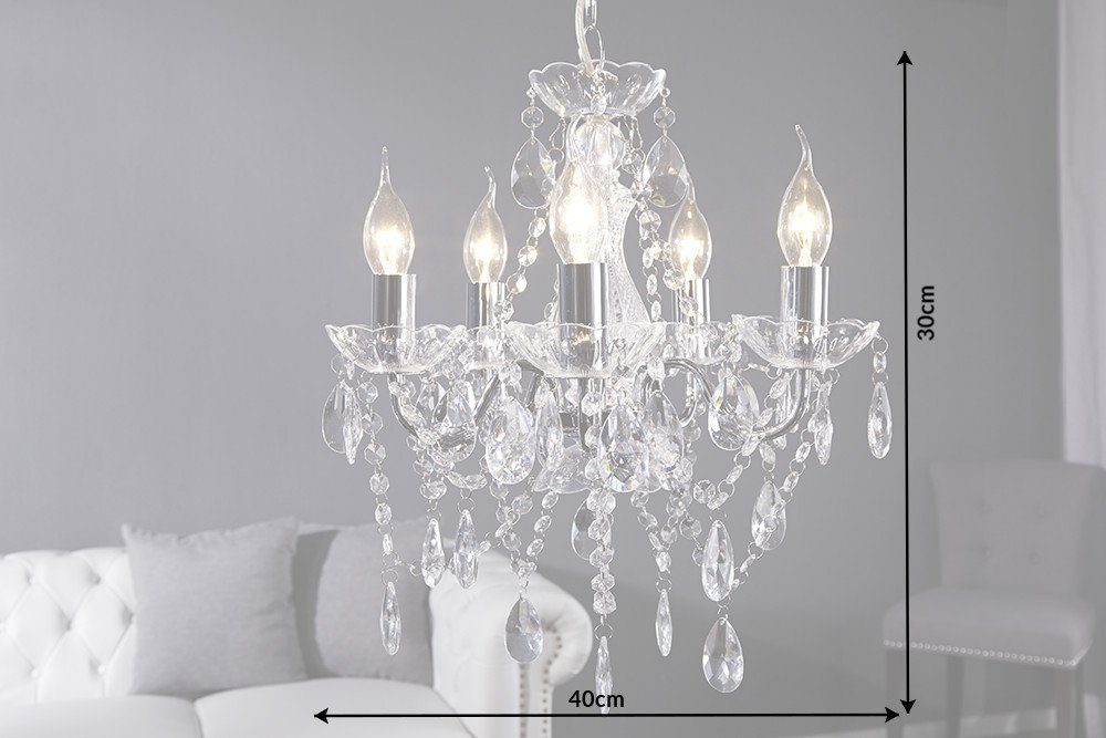 Kronleuchter Acryl · Leuchtmittel, riess-ambiente 40cm Design transparent, ohne Hängelampe Schlafzimmer DIAMONDS · S · Barock Wohnzimmer ·