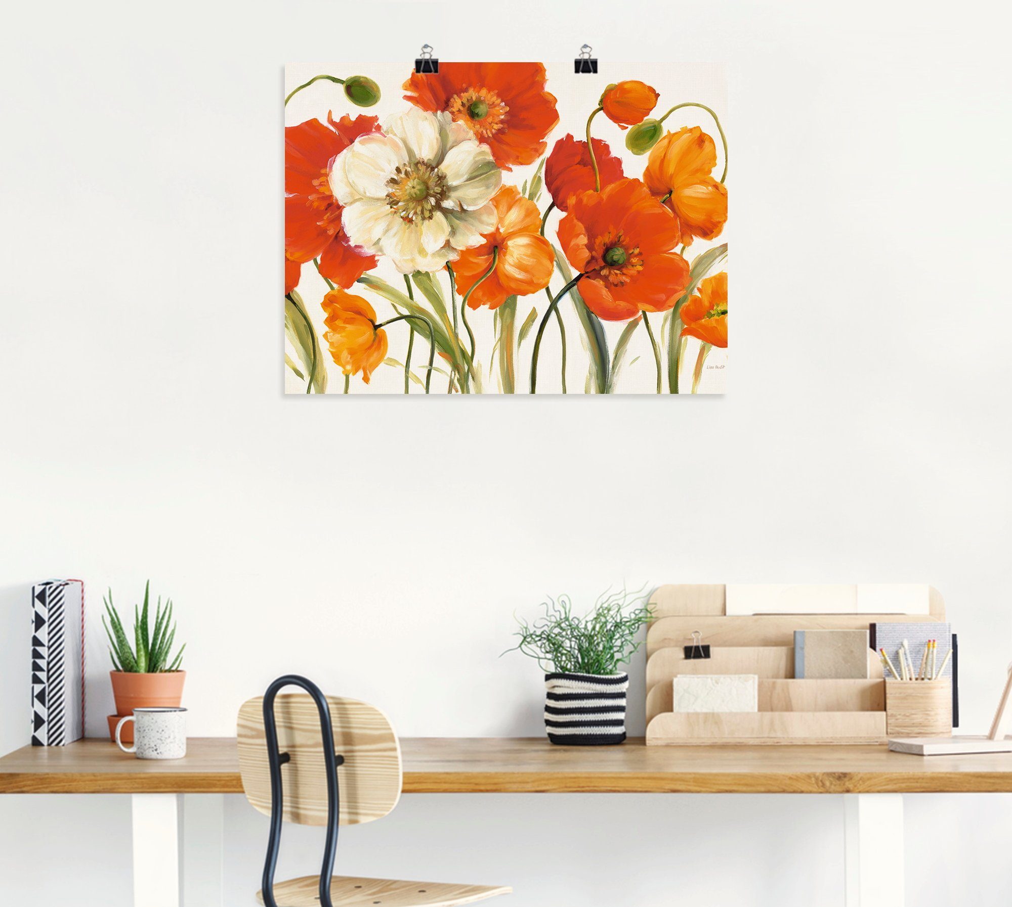 Artland Wandbild Mohnblumen I, Blumen (1 St), als Leinwandbild, Poster in verschied. Größen