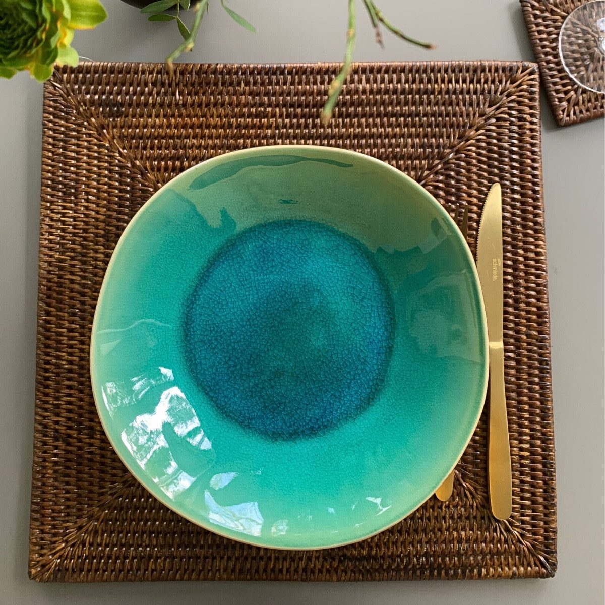 fiolini Platzset / Tischset Rattan Quadratisch, günstig online kaufen