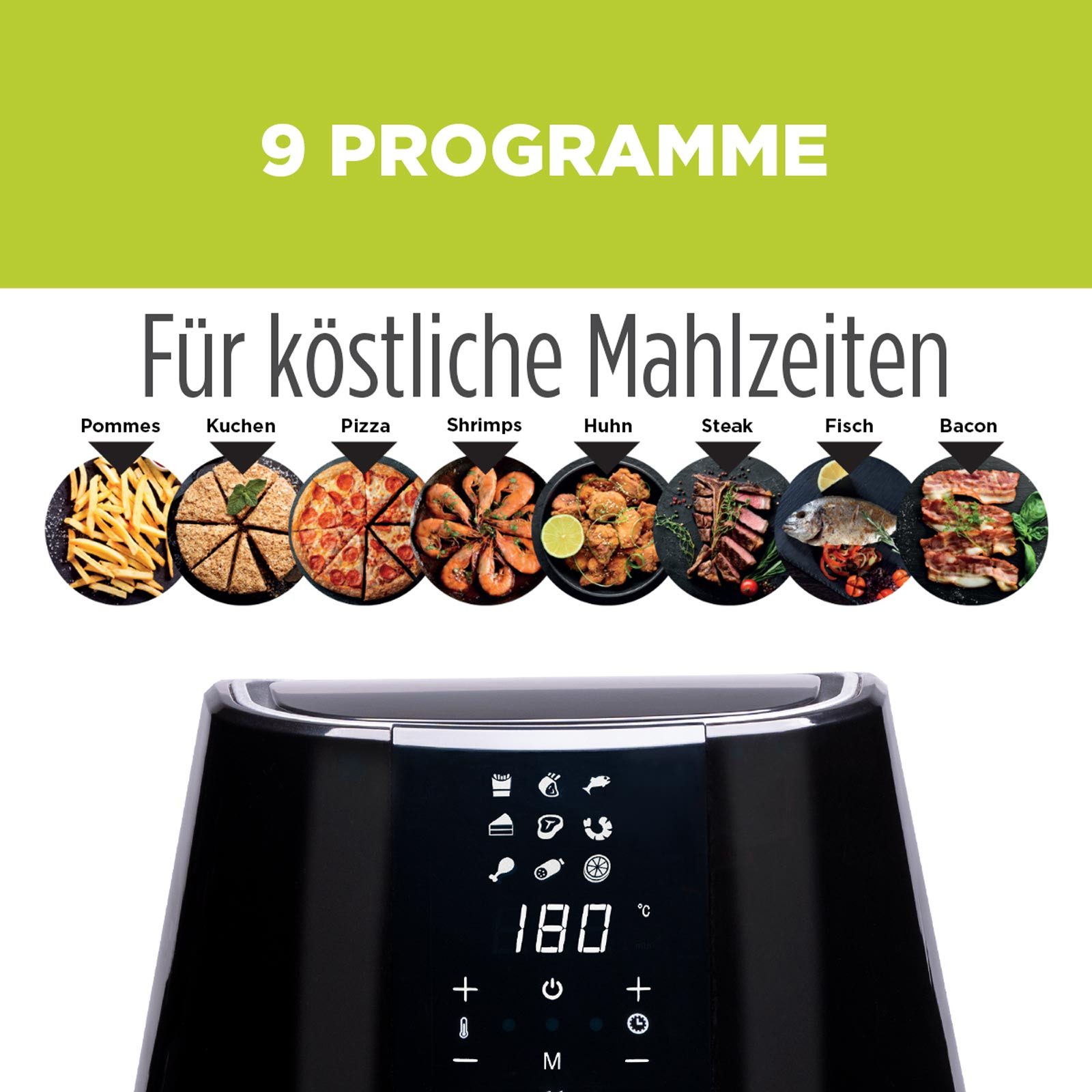 ROSMARINO Heißluftfritteuse, 1500,00 W