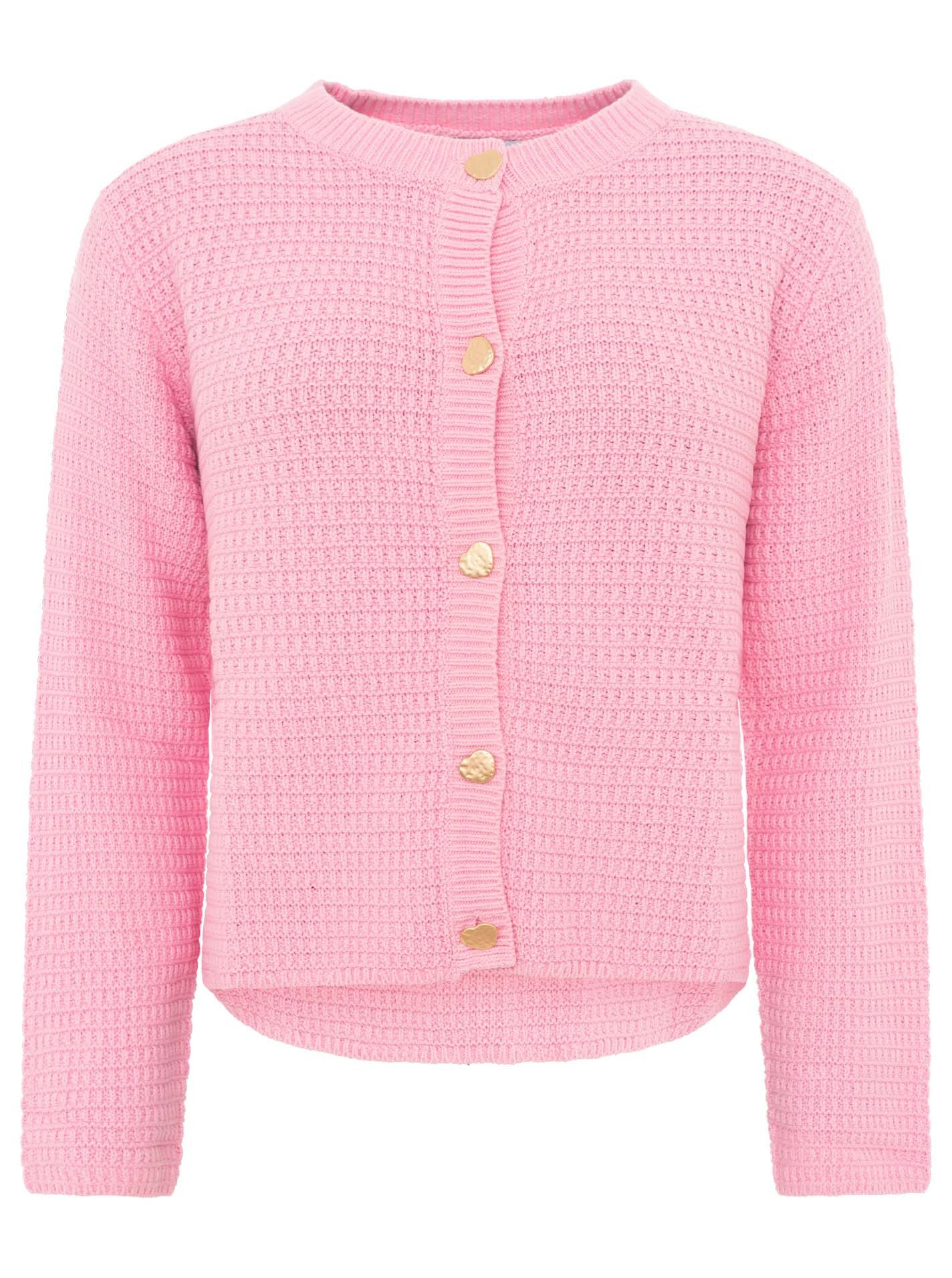Zwillingsherz Strickjacke Strickjacke mit goldenen Knöpfen günstig online kaufen