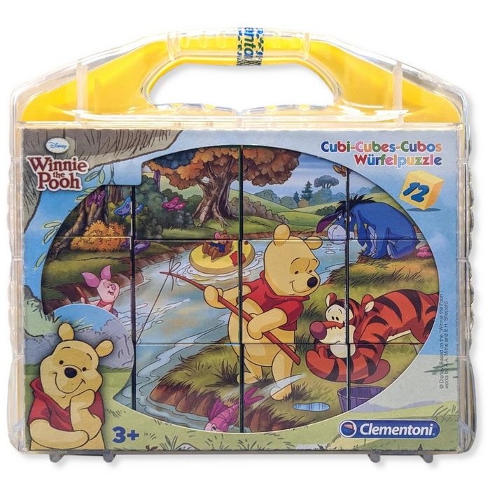 Clementoni® Steckpuzzle Disney - Winnie Puuh Würfelpuzzle im Koffer (12 Teile) 12 Puzzleteile