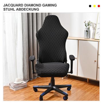 Stuhlbezug Gaming Stuhlbezug mit Armlehnen/Stuhlrücken Bezug, MAGICSHE, Elastische Esports Stuhlabdeckung