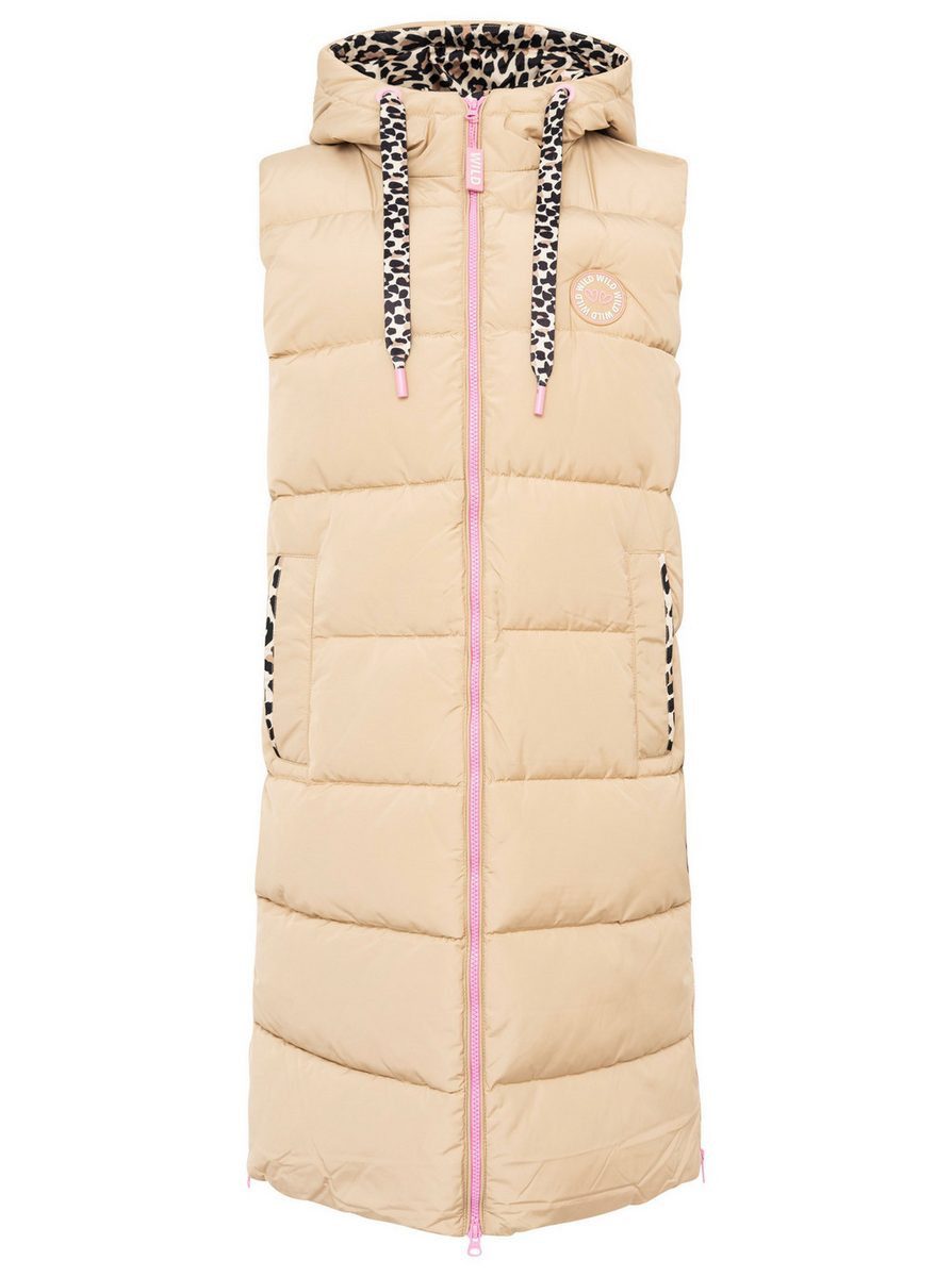 Zwillingsherz Steppweste Steppweste lang "Leo Good Vibes" günstig online kaufen