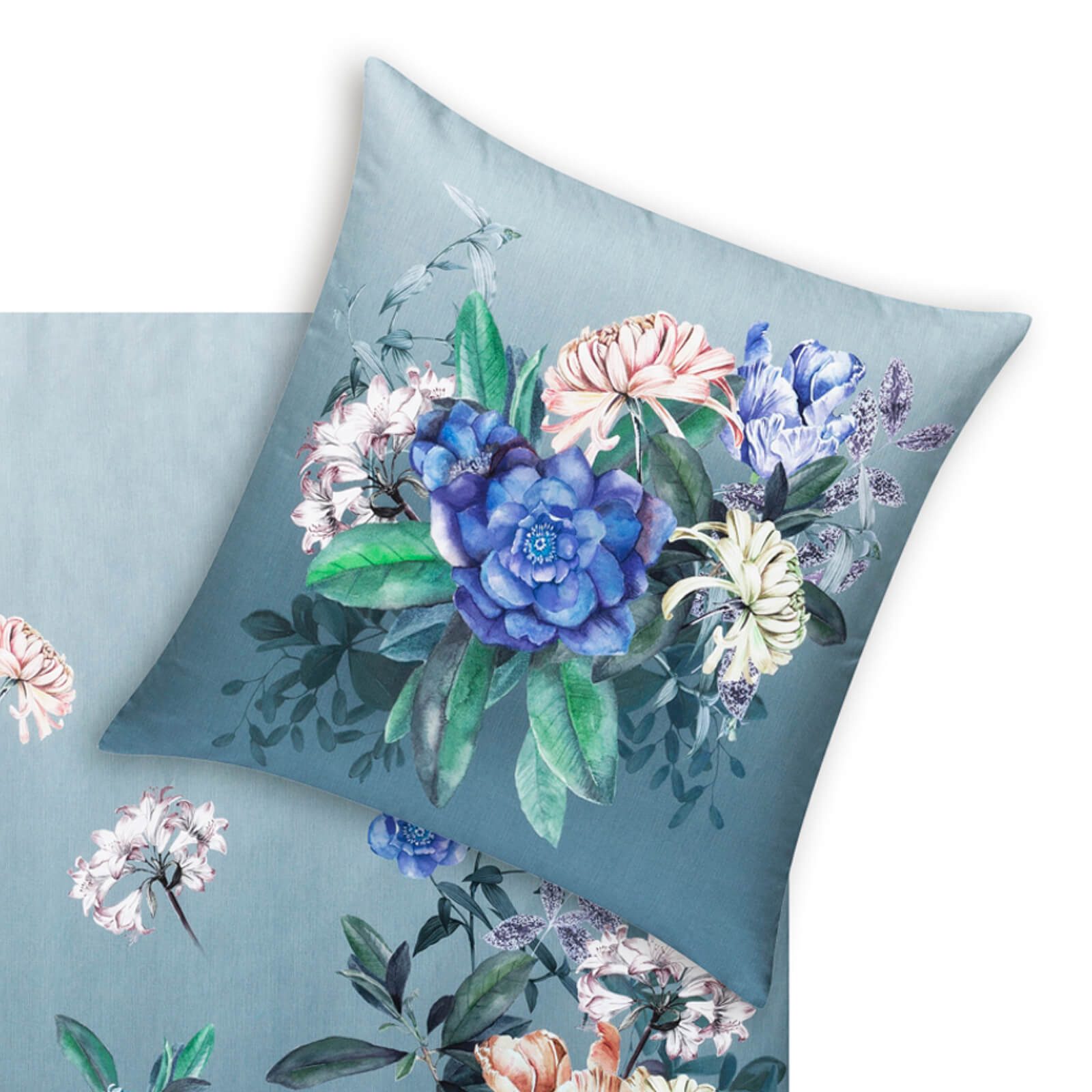Estella Bettwäsche Alice 4821 581 Blautanne, günstig online kaufen