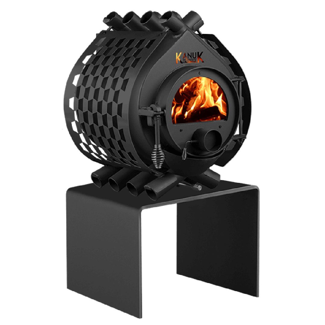 Kanuk Kaminofen Kanuk® Original 7 kW - Trapez Schwarz - Gestell Modi Art, 6,7 kW
