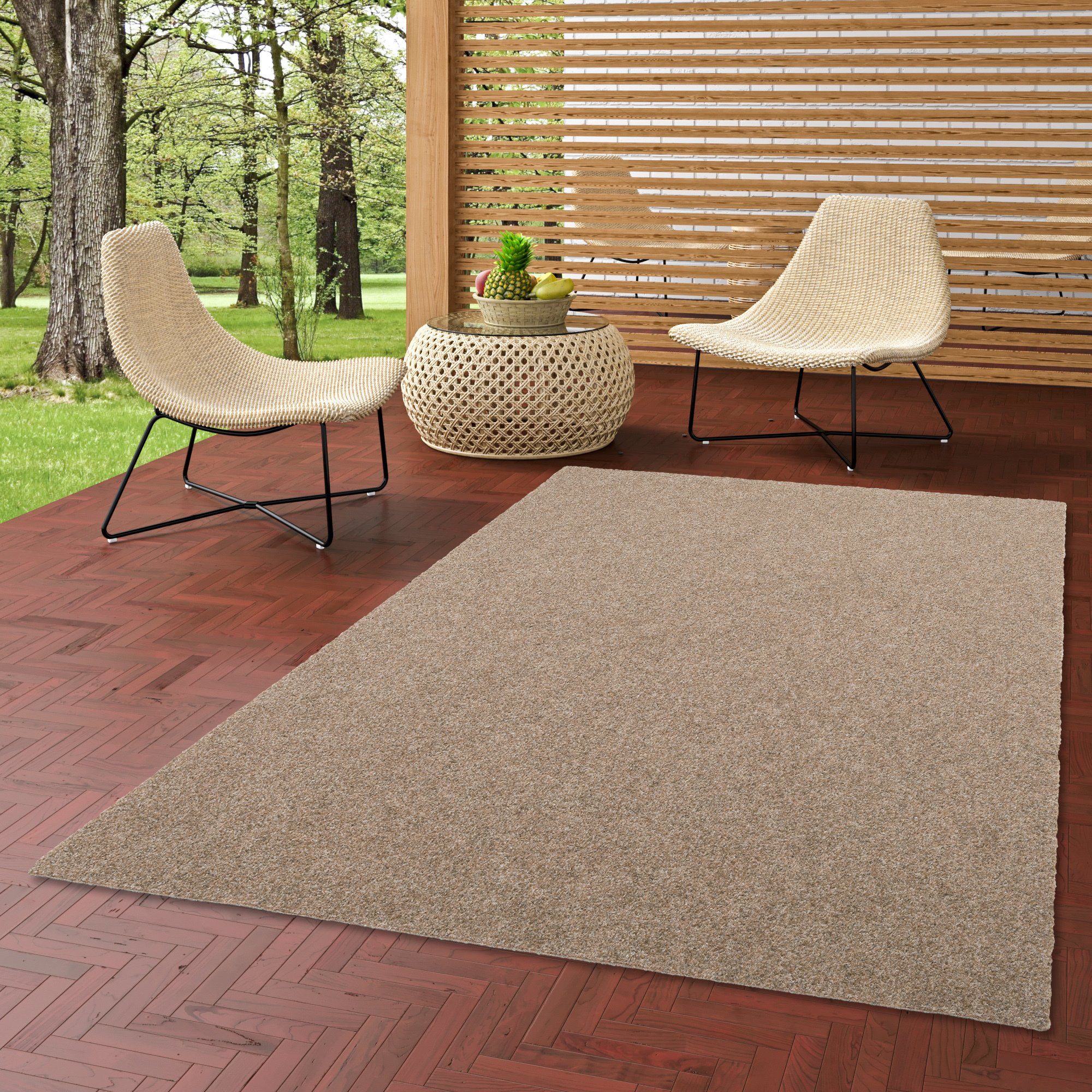 Snapstyle Rasenteppich Kunstrasen Rasenteppich mit Noppen Kingston, Rechteckig, Höhe: 7 mm
