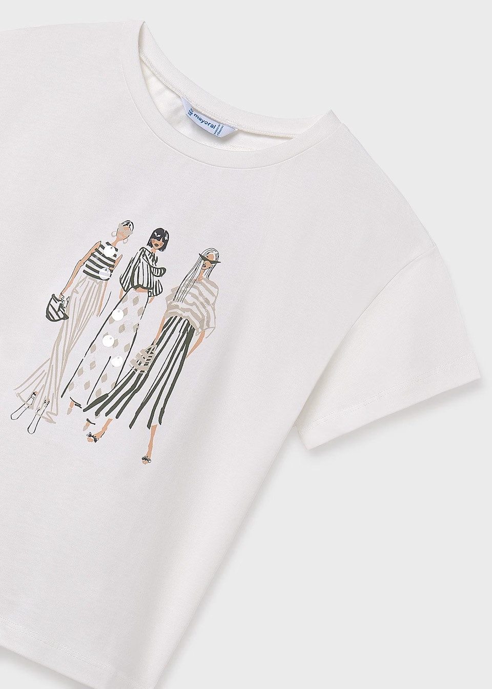 Mayoral T-Shirt T-Shirt mit Nieten & Rückengrafik – Teenager Mädchen (603092)
