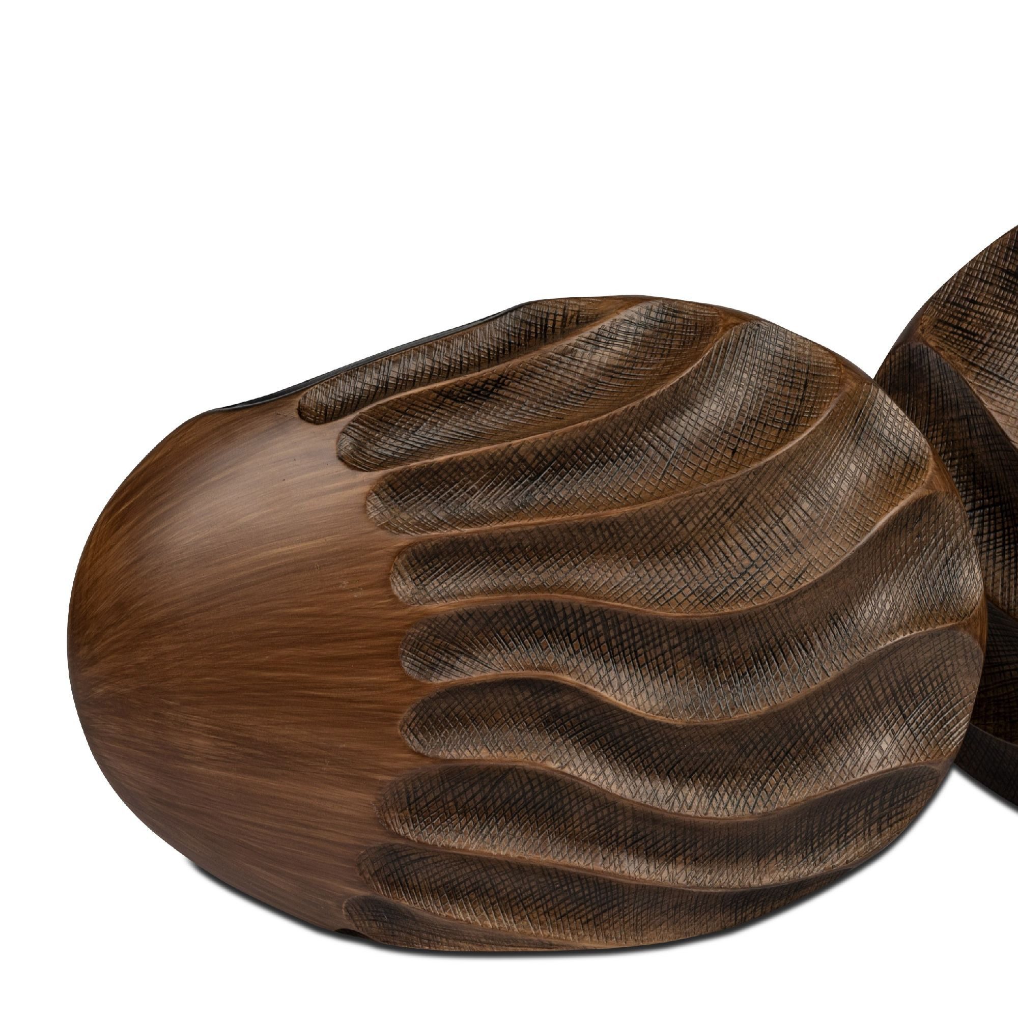 formano Dekovase Holzoptik, Farbe: Braun, Höhe: 25cm