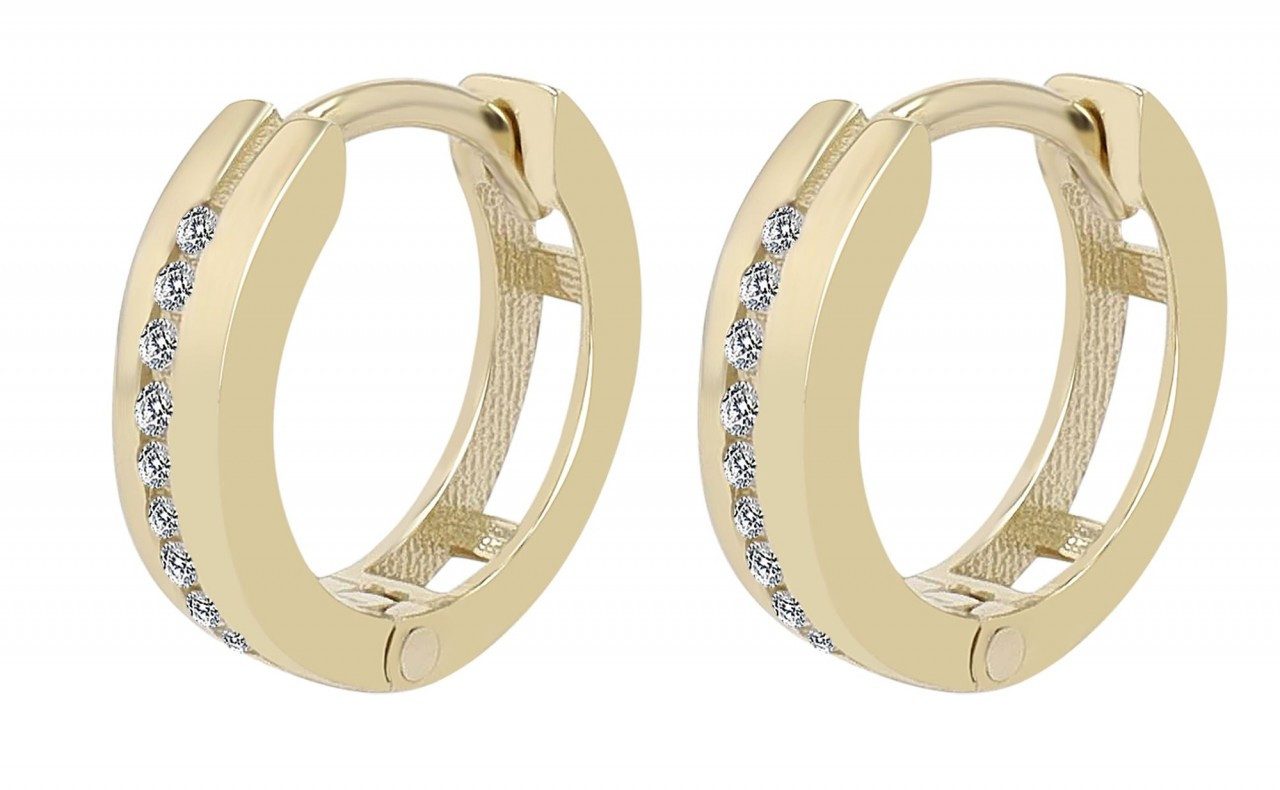 Adelia´s Paar Creolen Neuheit 2025 - Damen Creolen aus Gold 333 und Zirkoni günstig online kaufen