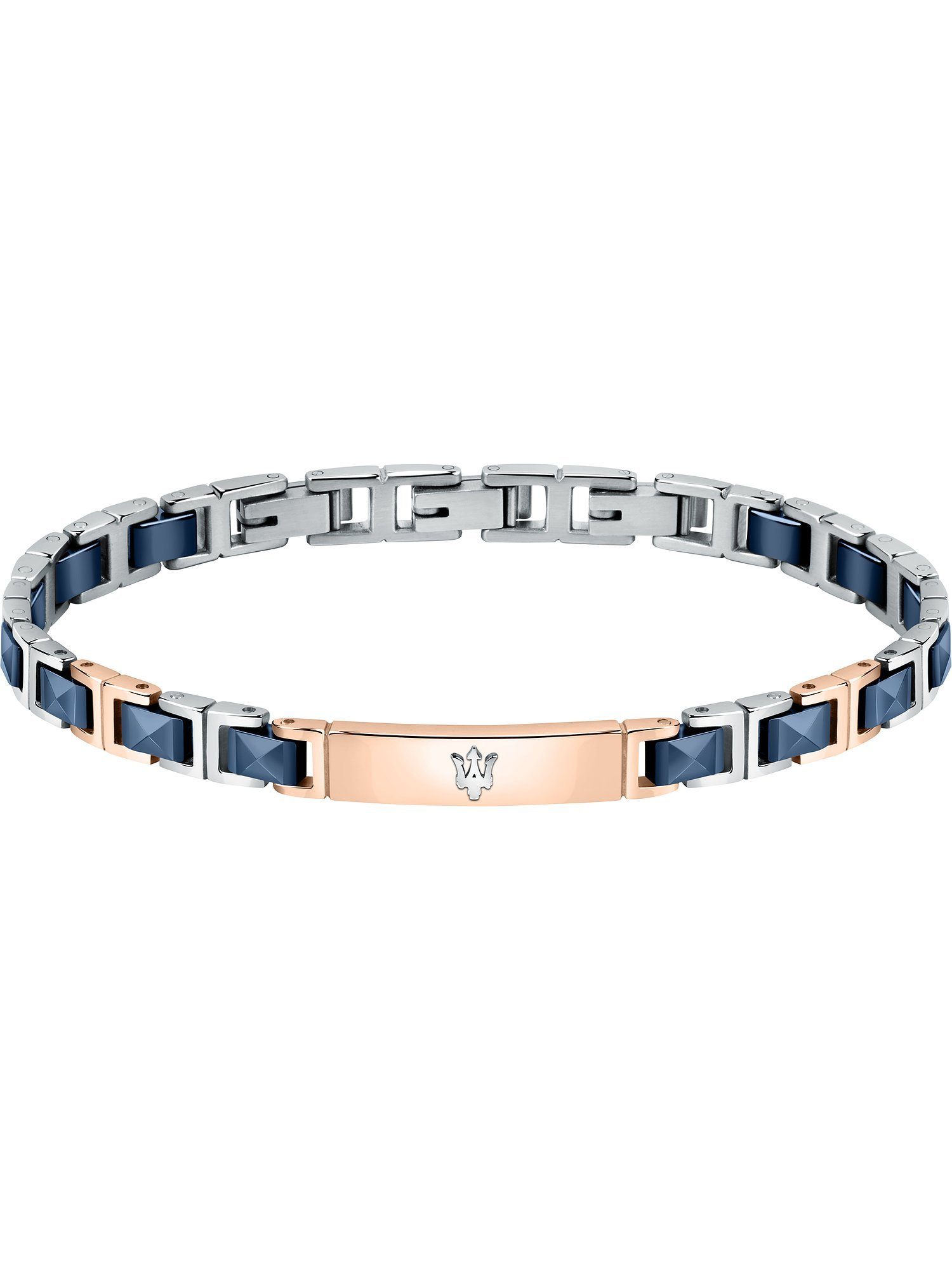 Edelstahlarmband Maserati Herren-Armband Edelstahl, Keramik