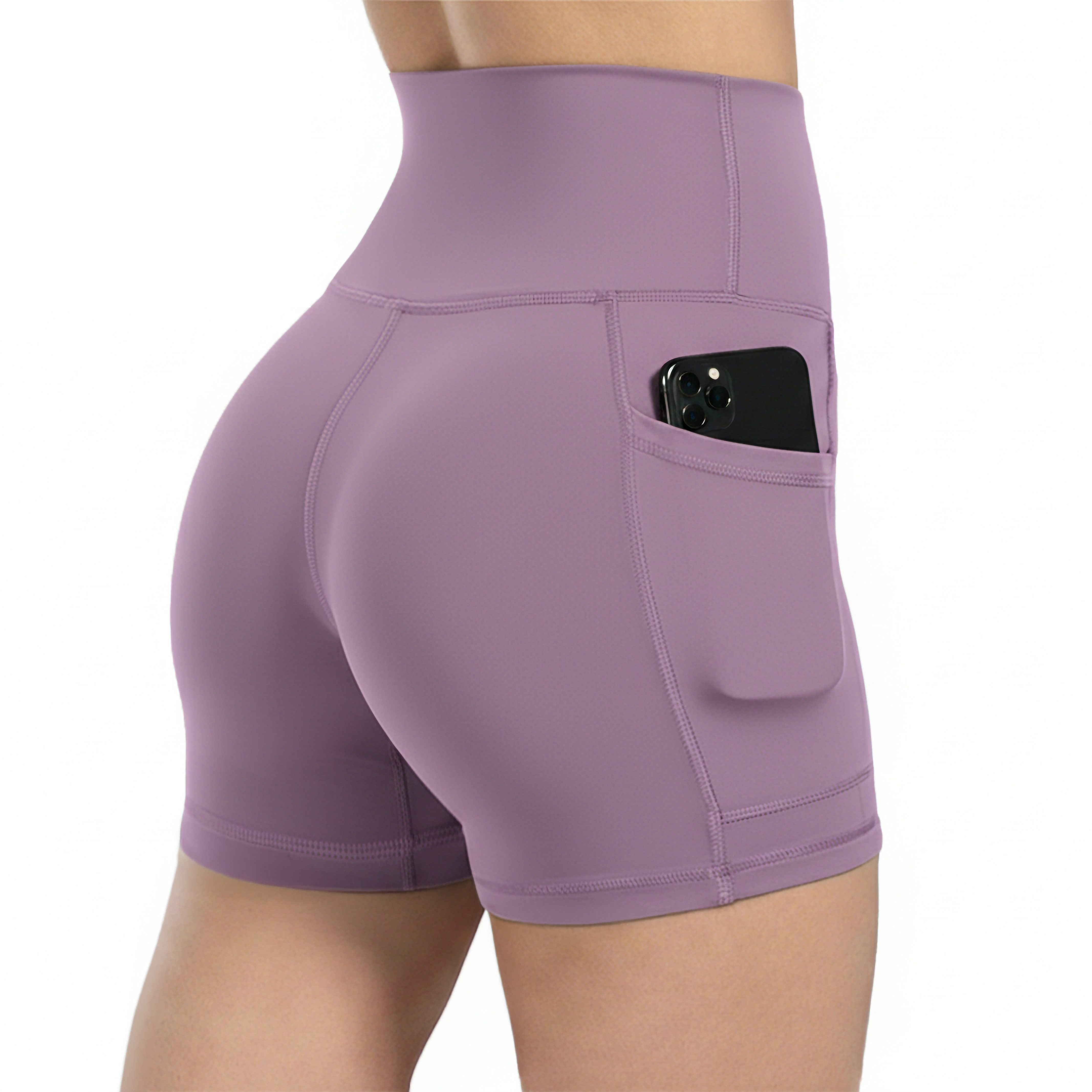 Shorts Josie, High Waist Sportshorts enganliegend, Radlerhose Eingrifftaschen